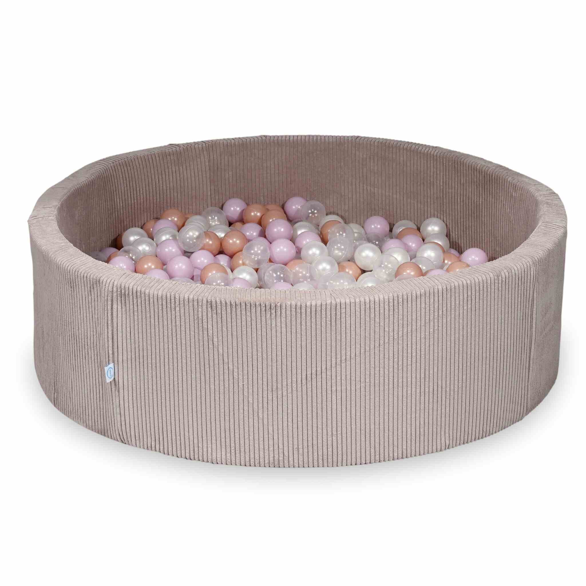 Ball Pit in corduroy light pink 130x40 cm with 700 balls