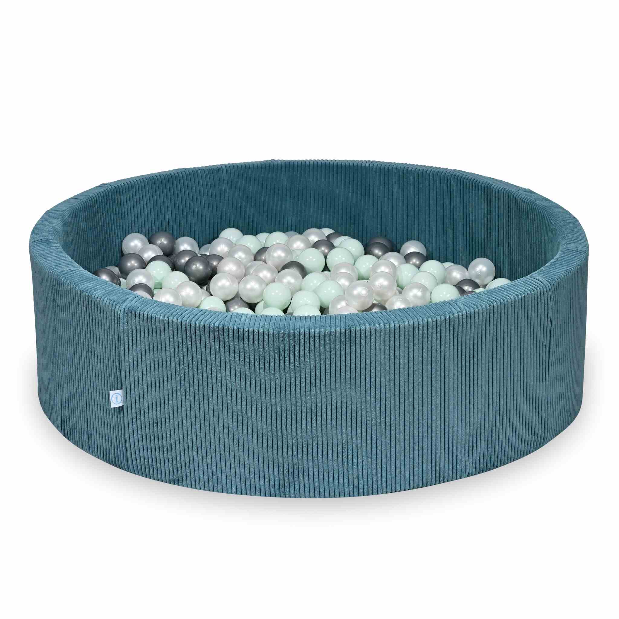 Ball Pit in corduroy blue 130x40 cm with 700 balls