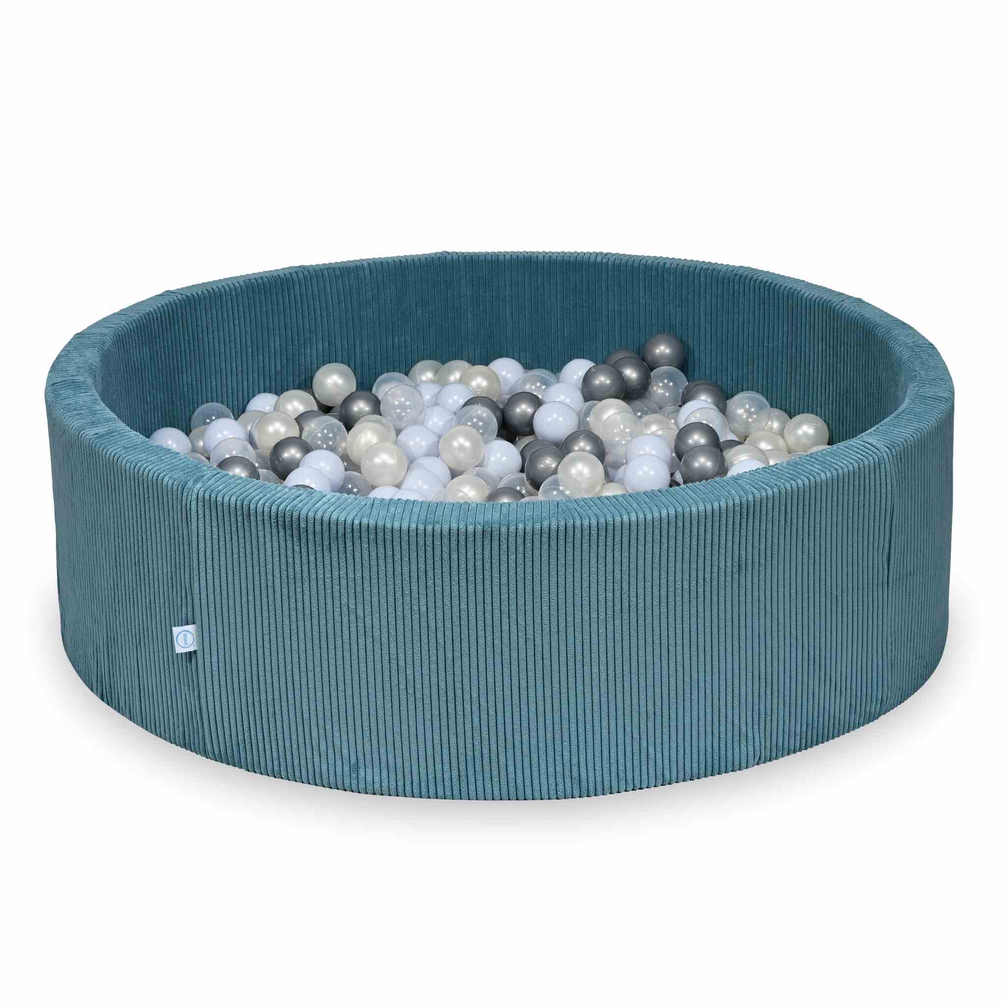 Piscine à balles en velours côtelé Bleu 130x40 cm avec 700 balles