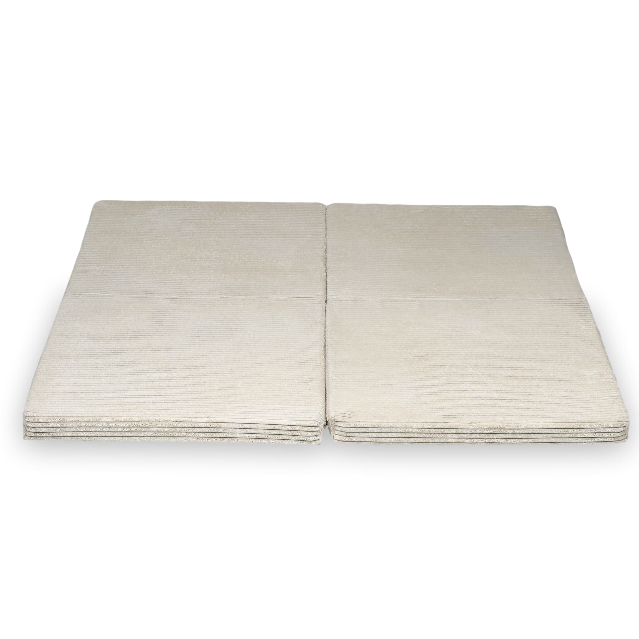 Foldable square baby play mat 120 × 120 cm in Corduroy