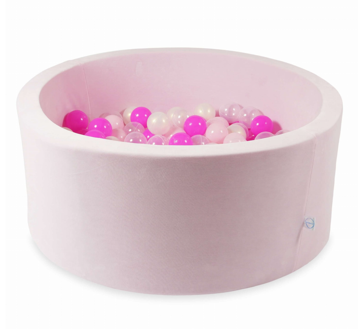 90x40 cm Velvet Soft Light Pink Ball Pit with 300 Balls