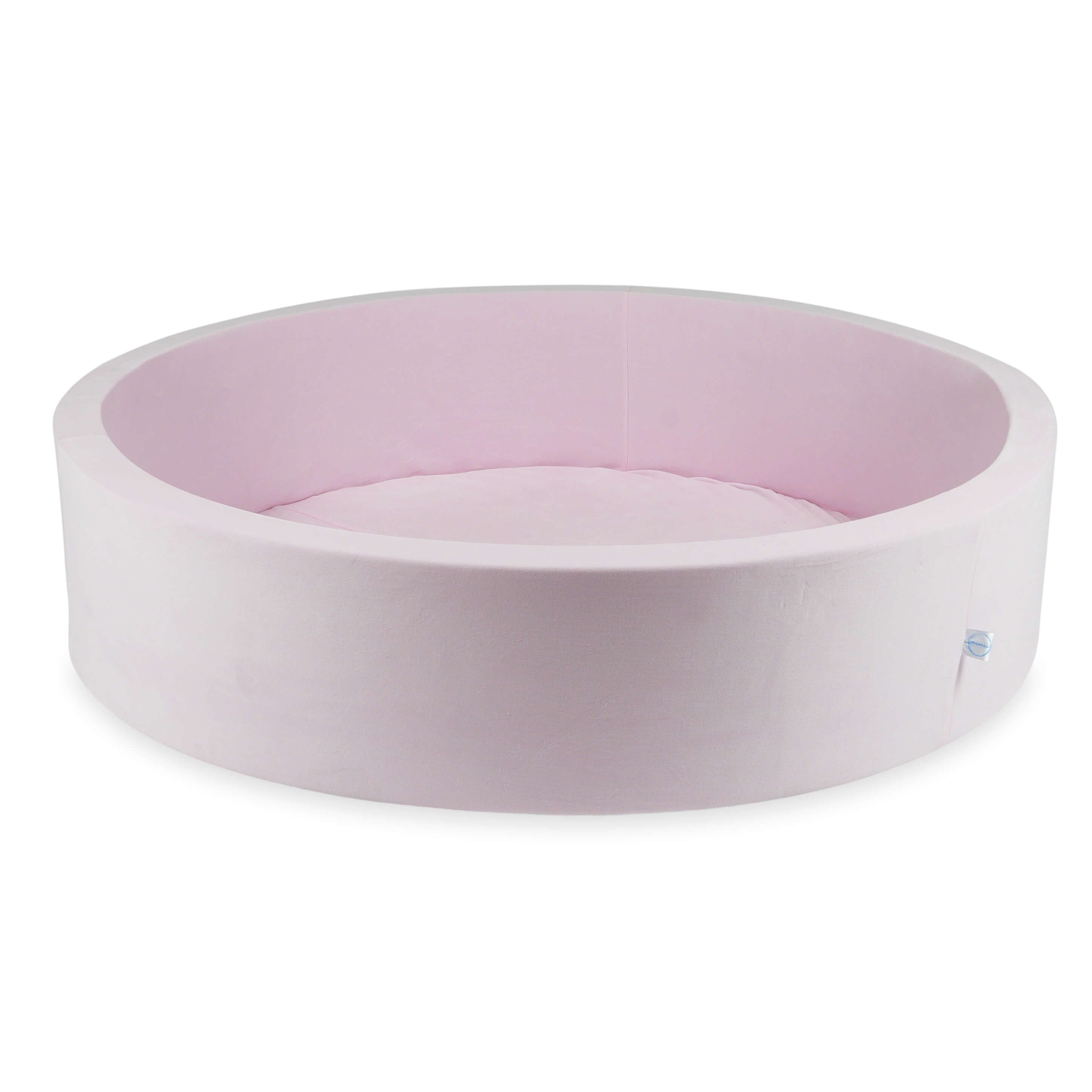 Light pink soft velvet ball pit 130x30 cm without balls