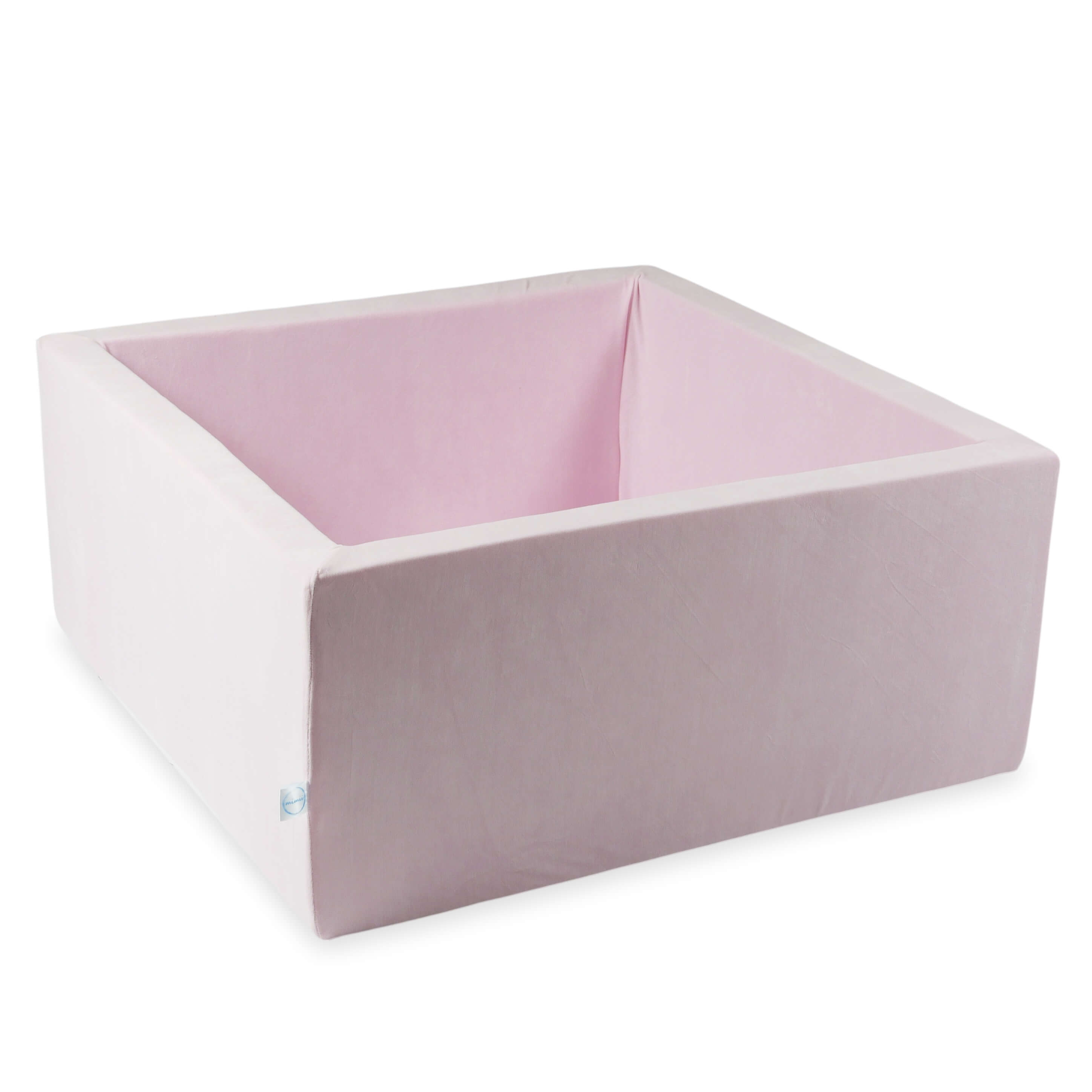 Bällebad quadratisch 90x90x40 cm Velvet Soft hellrosa ohne Bälle