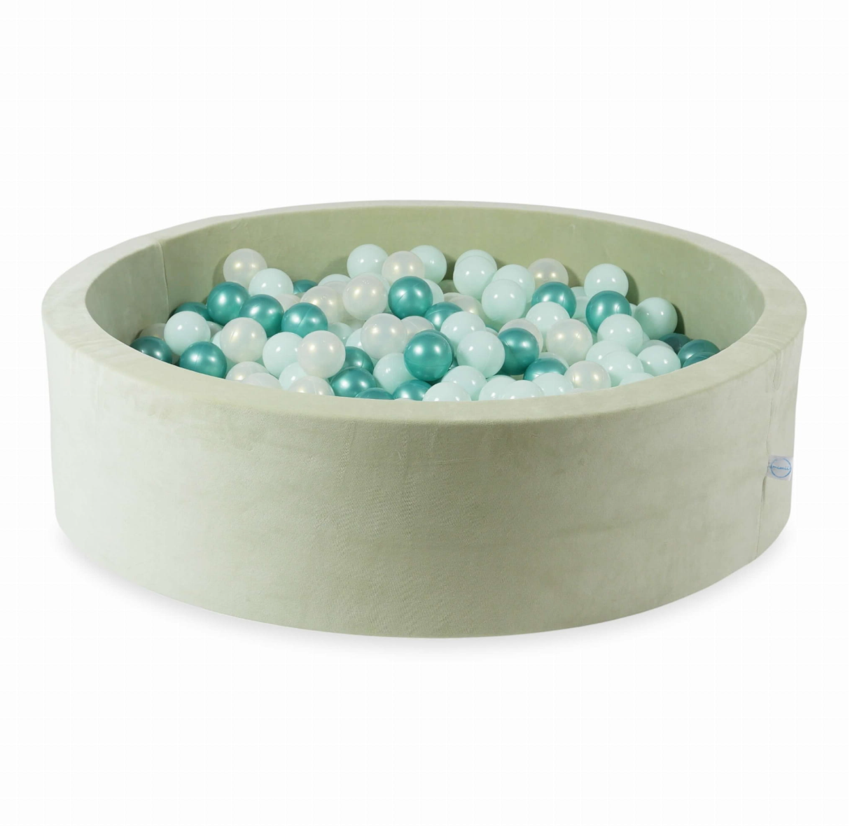 Velvet Ball Pit Velvet Soft Pistachio 110x30 cm with 400 balls