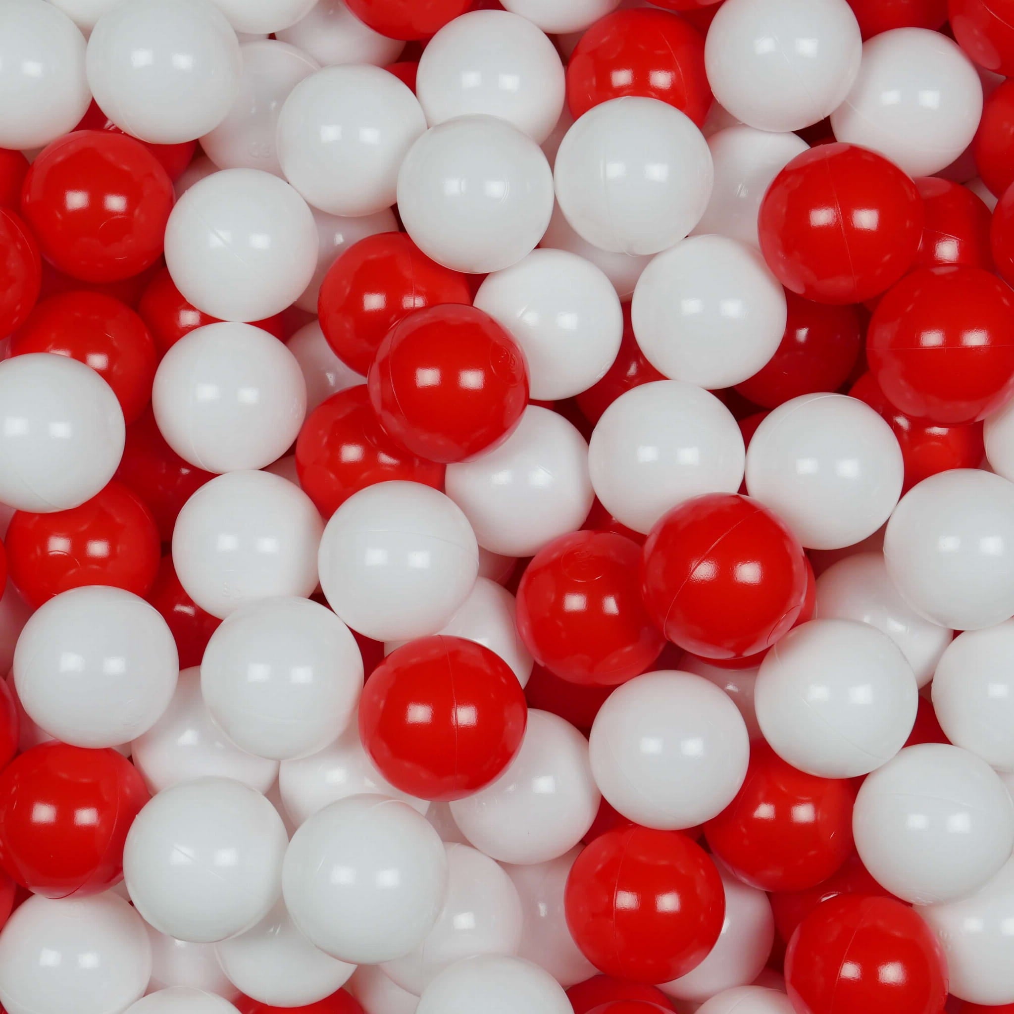 Play balls ø7cm 50 pieces white, red