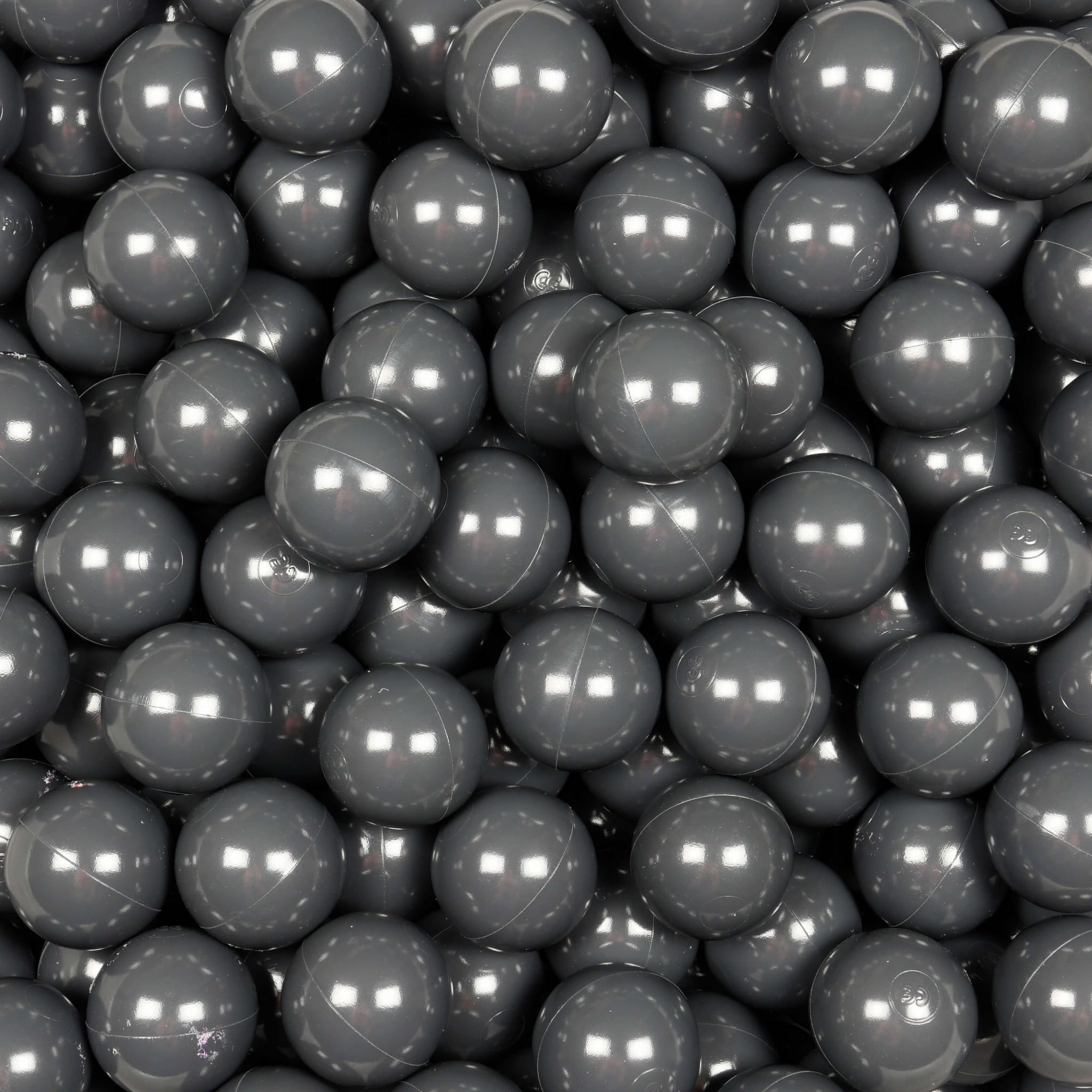7 cm Durchmesser Spielbälle, 100 Stück, Graphit