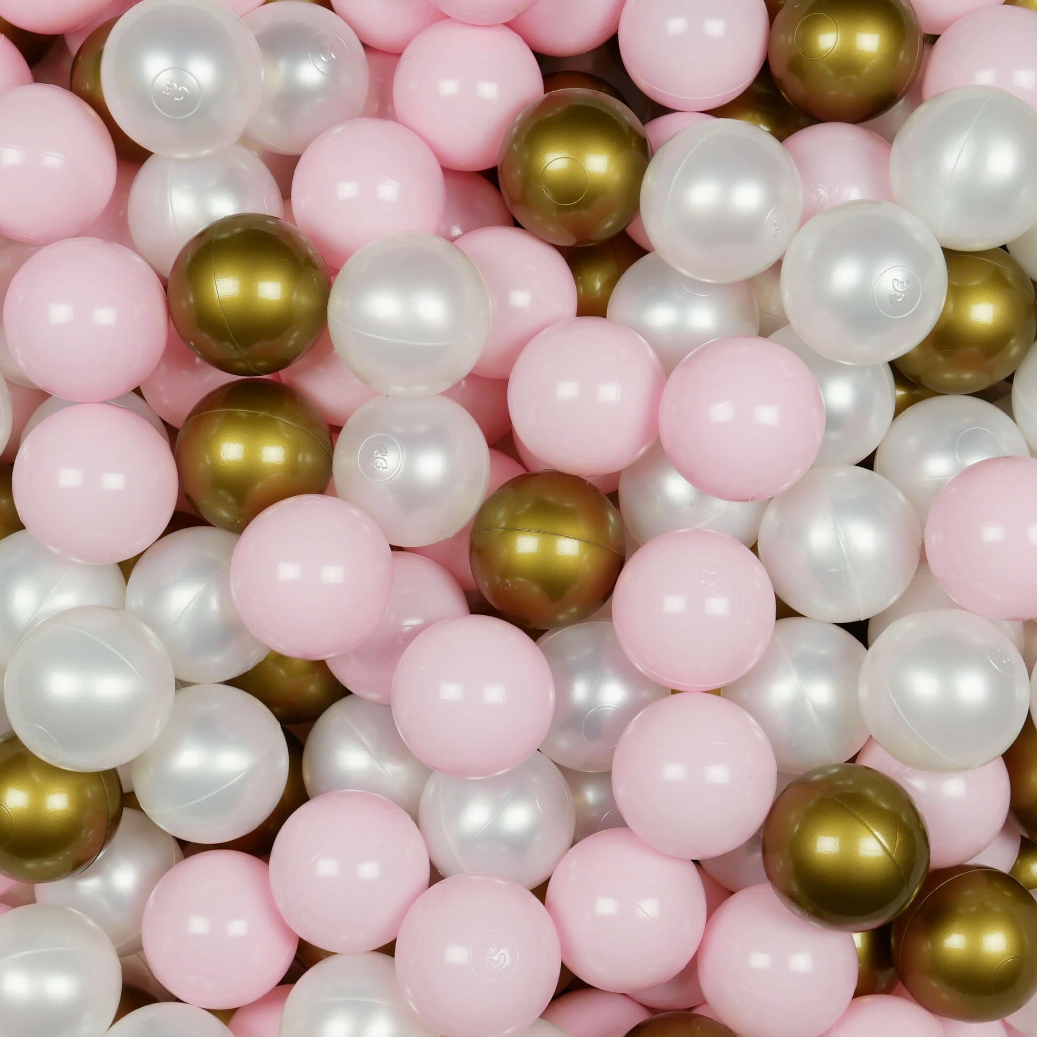 Balles de jeu ø7cm 100 pièces rose clair, perle, vieil or