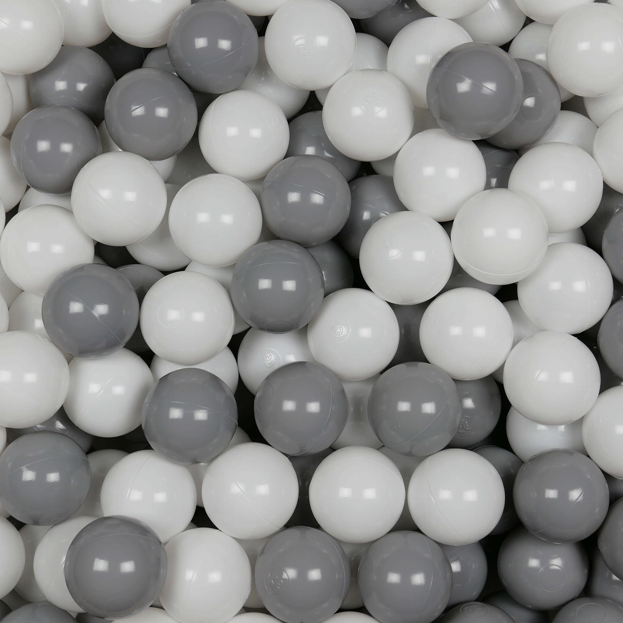 Game balls ø7cm 400 pieces white, gray