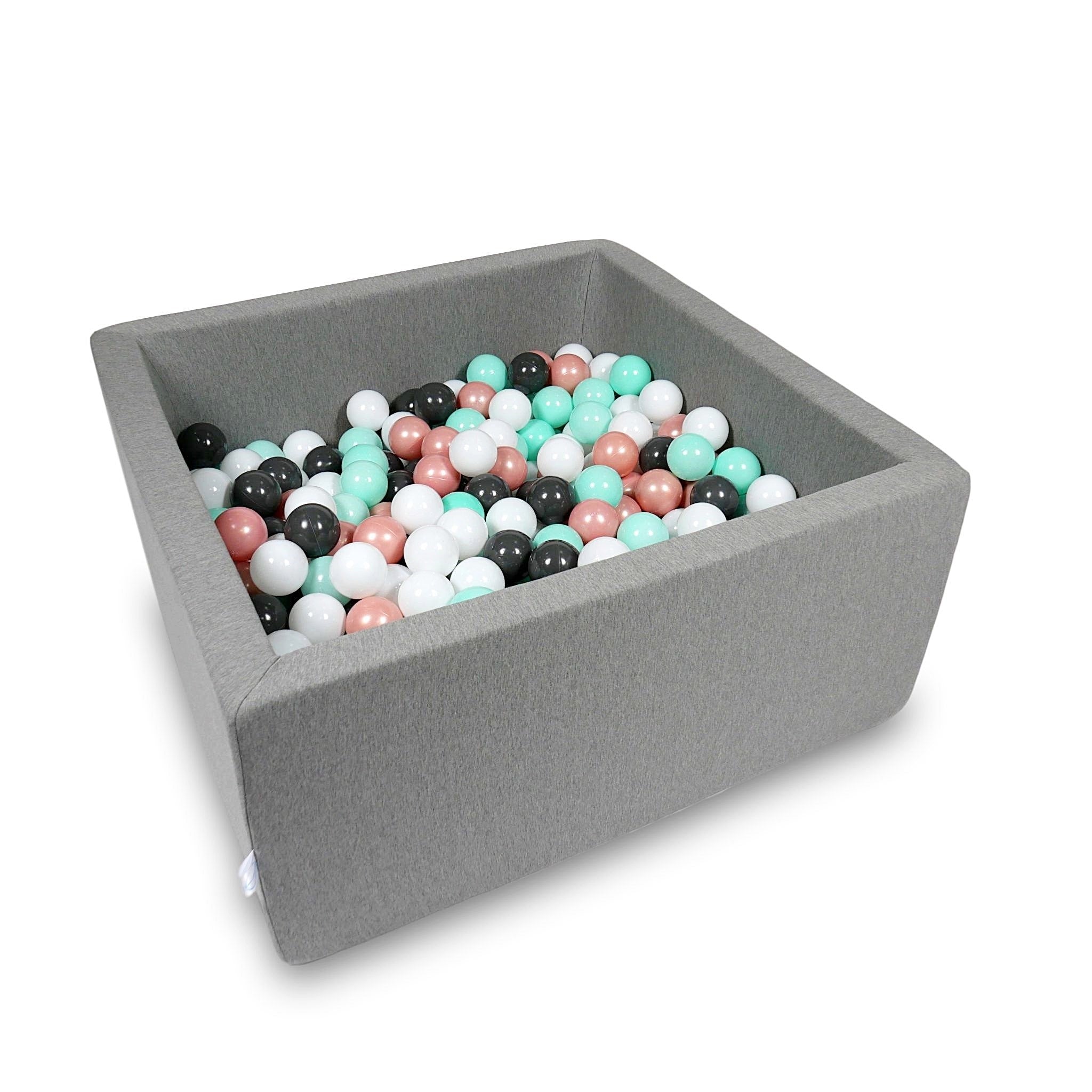 Square ball pit 90x90x40 cm in Gray, 400 balls