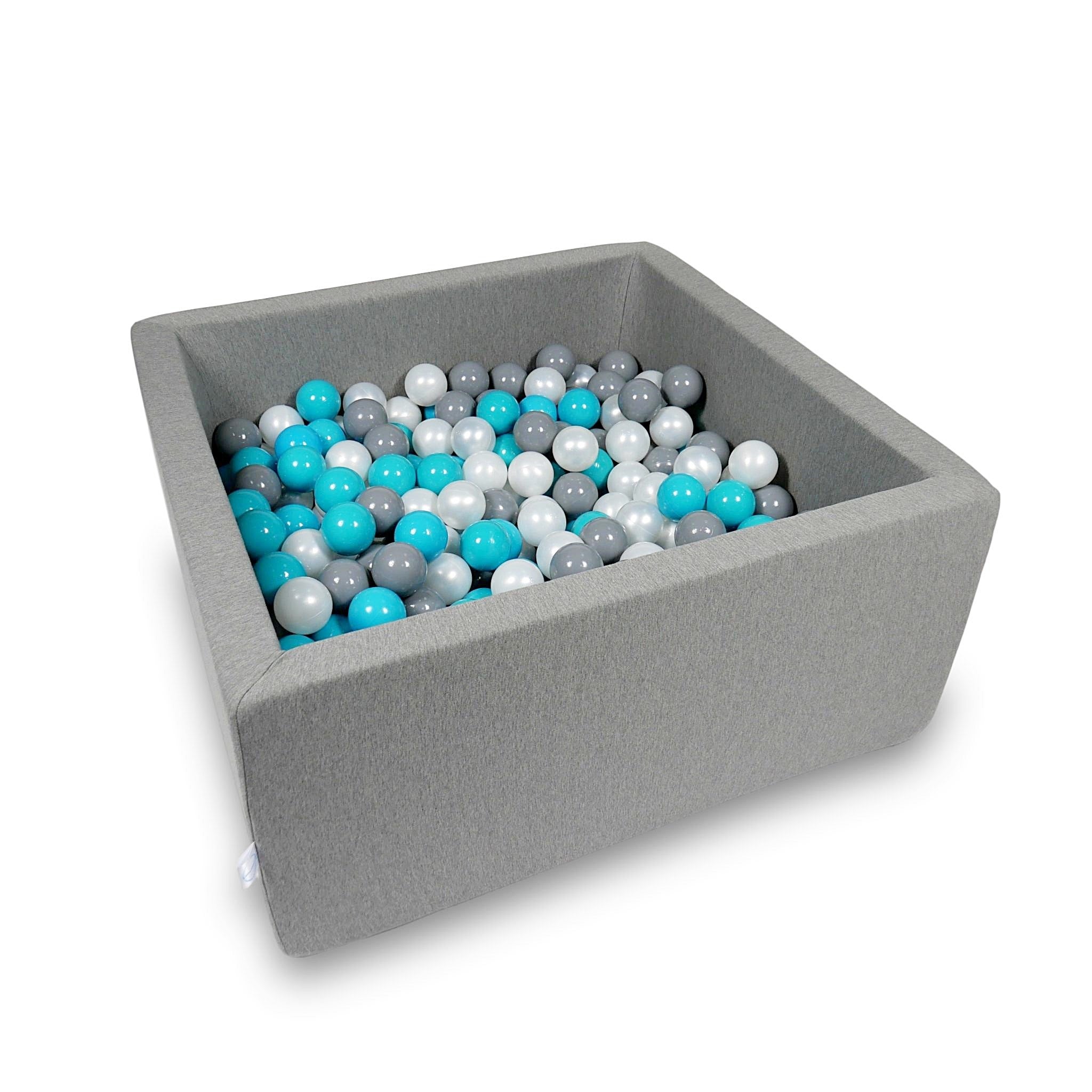 Square ball pit 90x90x40 cm in Gray, 400 balls