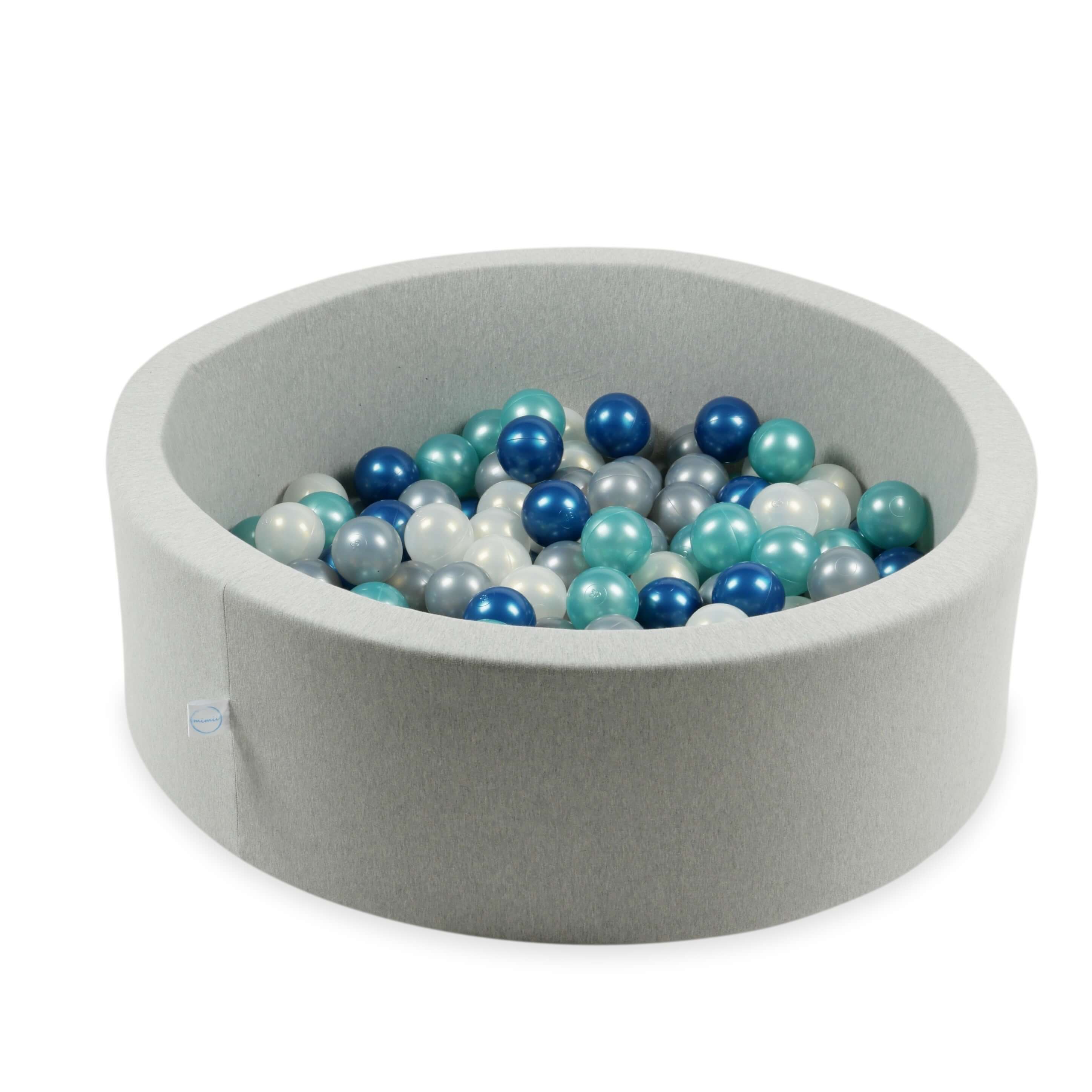Game balls ø7cm 300 pieces metallic turquoise, metallic blue, iridescent, silver