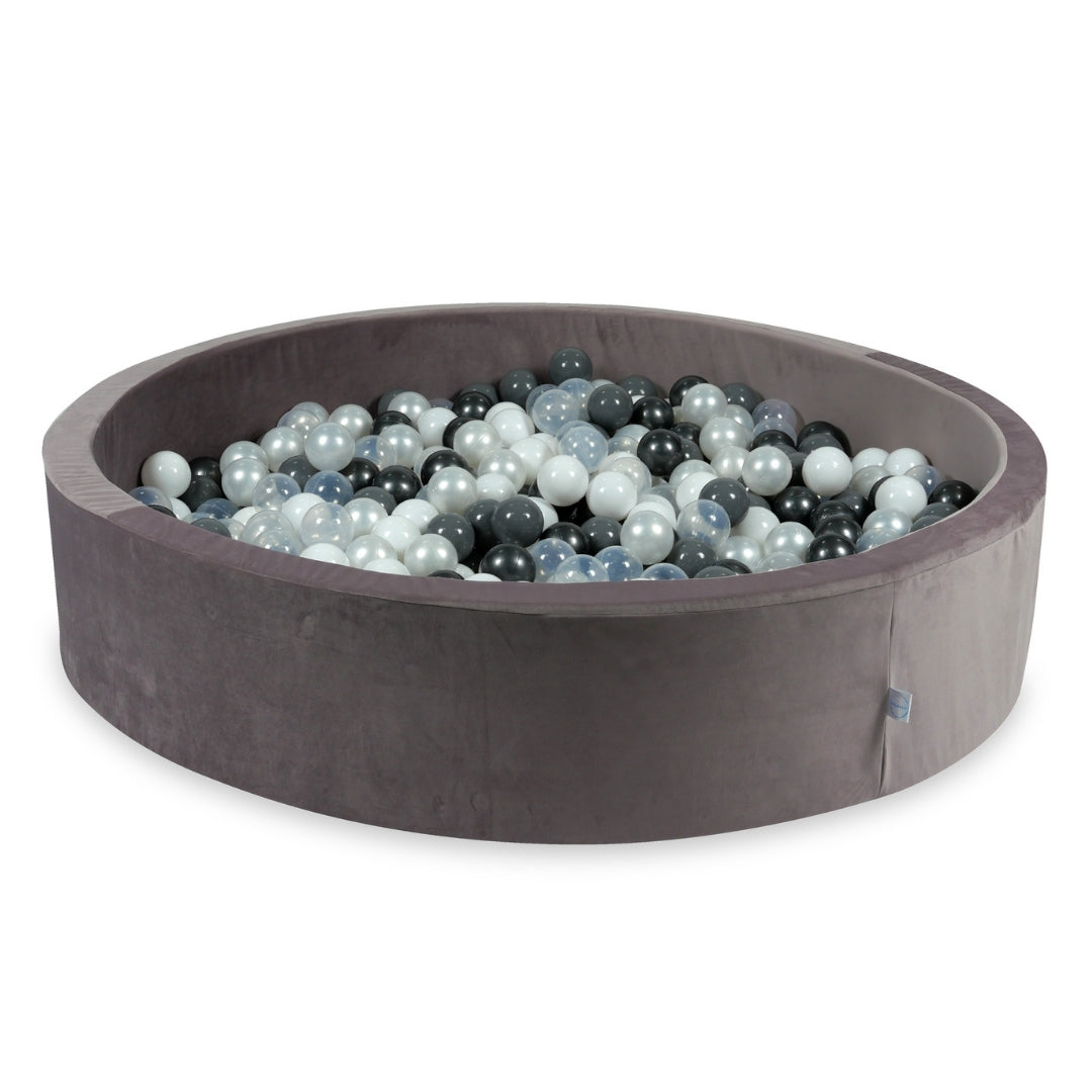Lilac velvet ball pit 130x30 cm with 600 balls