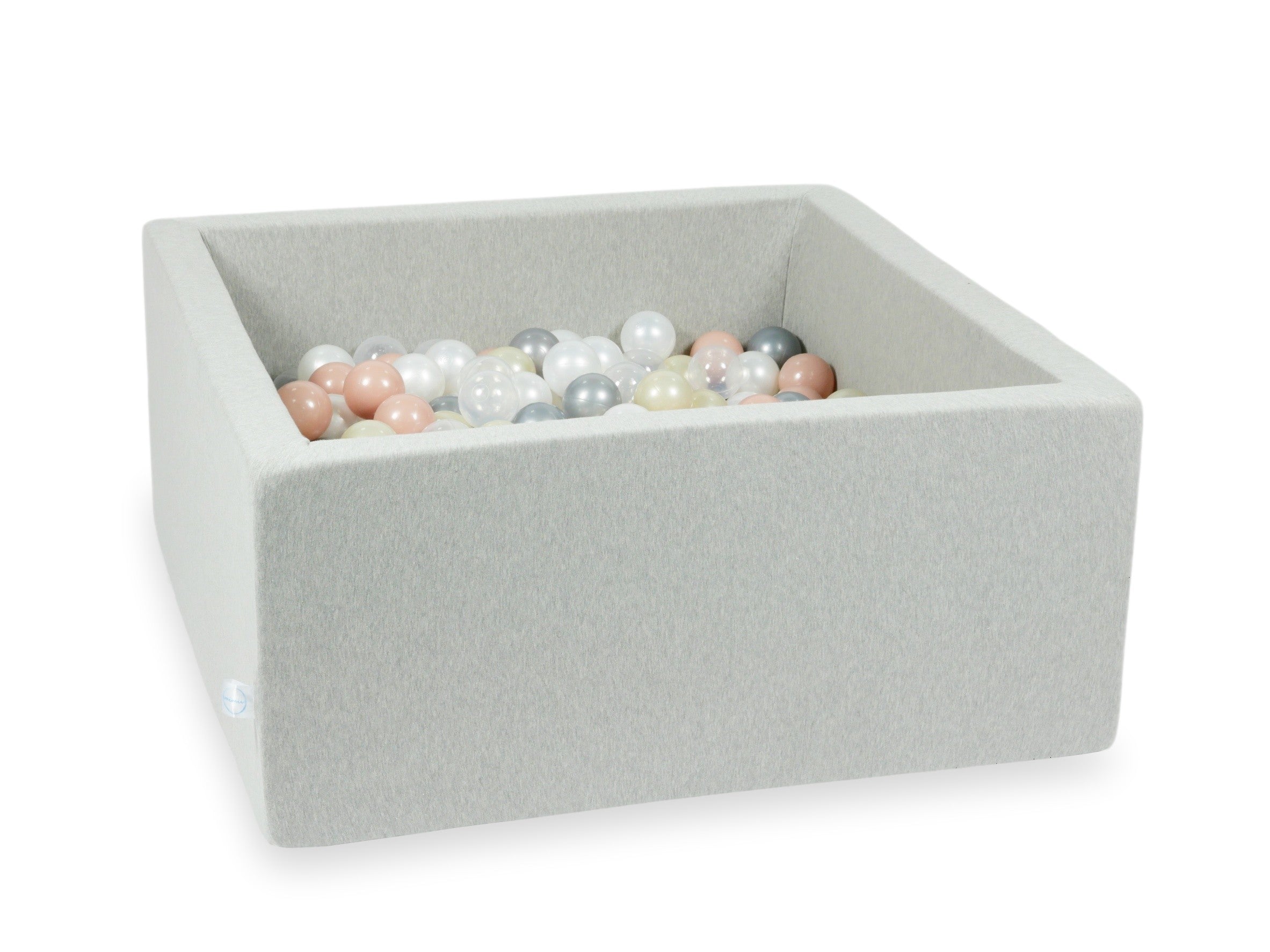 Square ball pit 90x90x40 cm in Light Gray, 400 balls