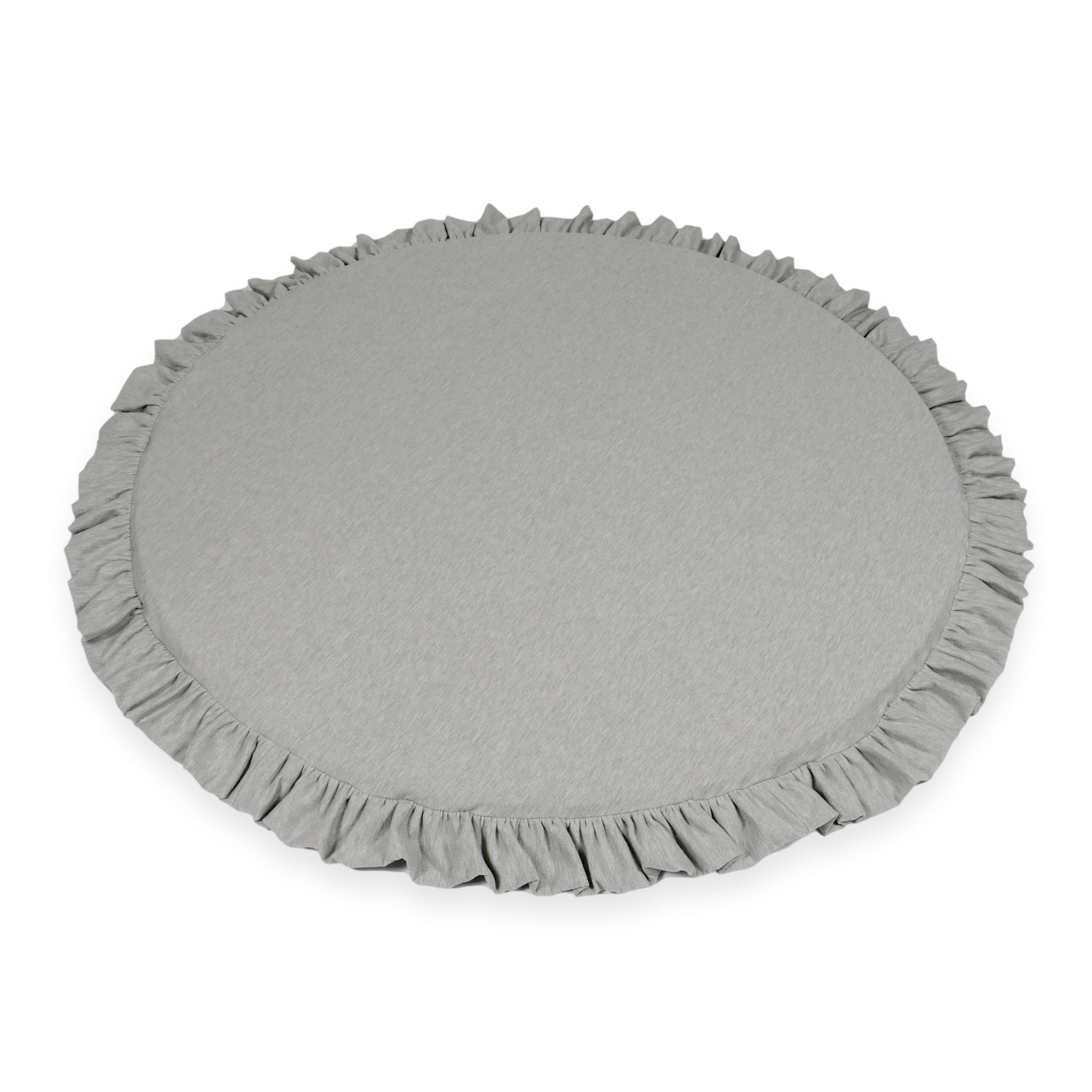 Round baby play mat 100cm with ruffle in jersey