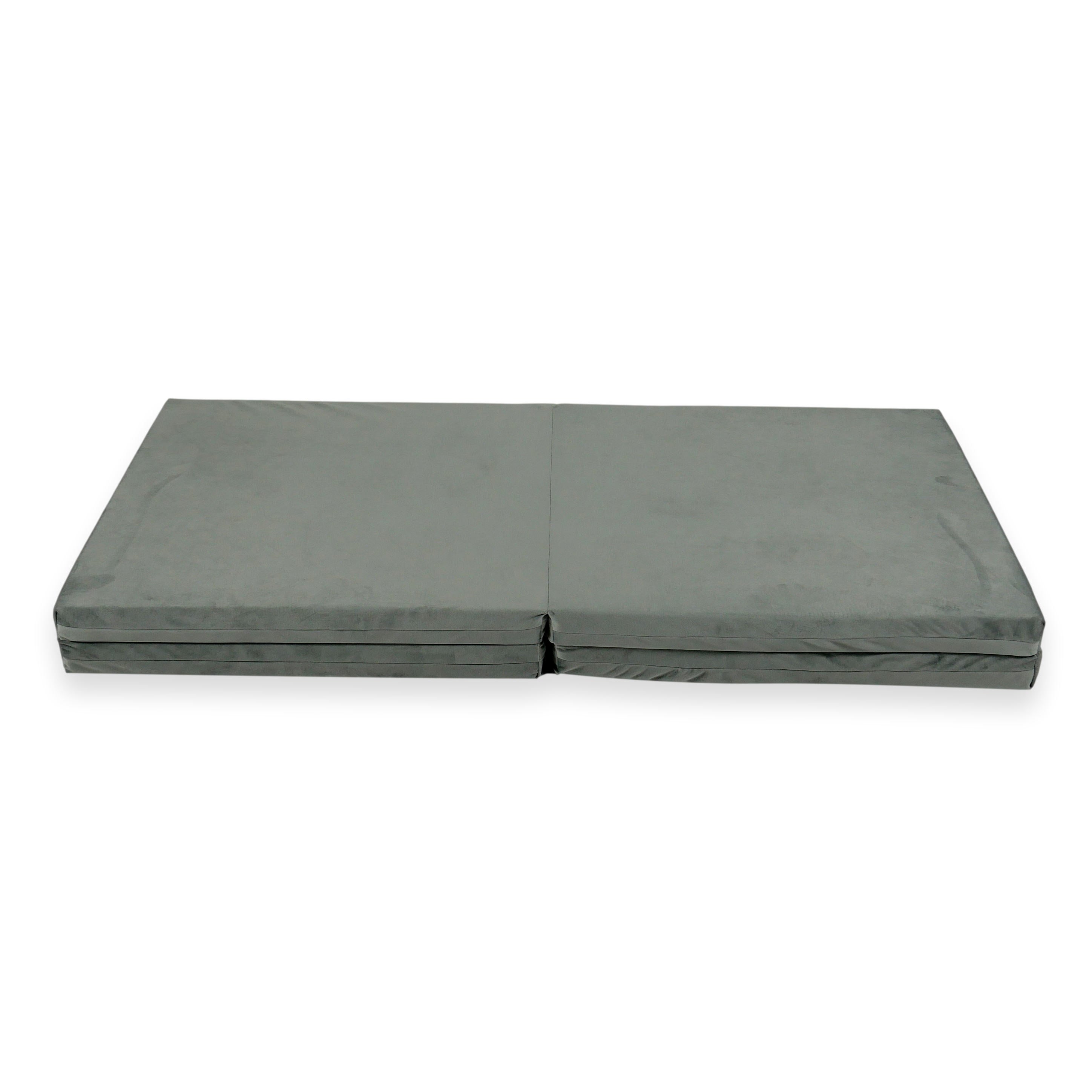 Foldable square baby play mat 120 × 120 cm in velvet