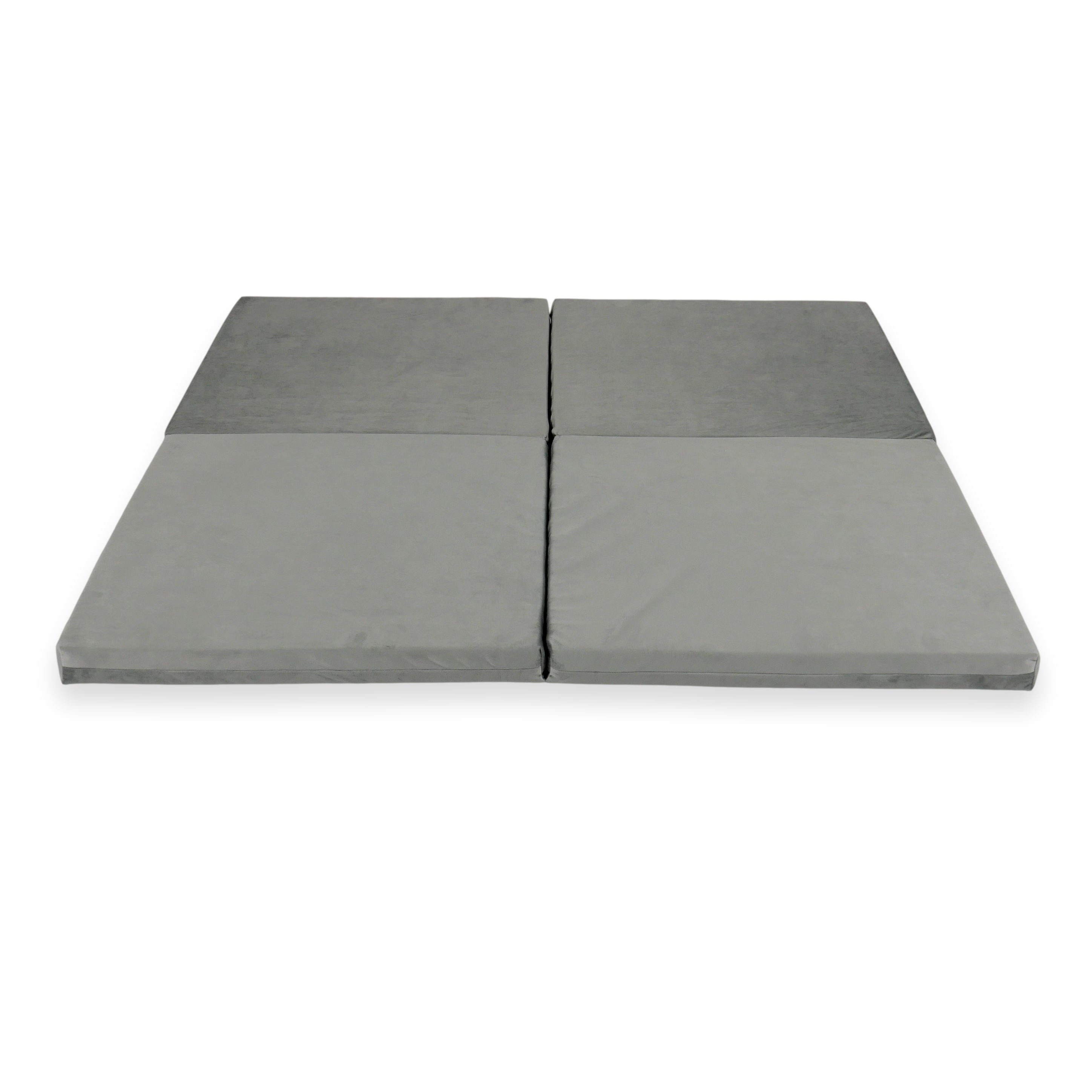 Foldable square baby play mat 120 × 120 cm in velvet