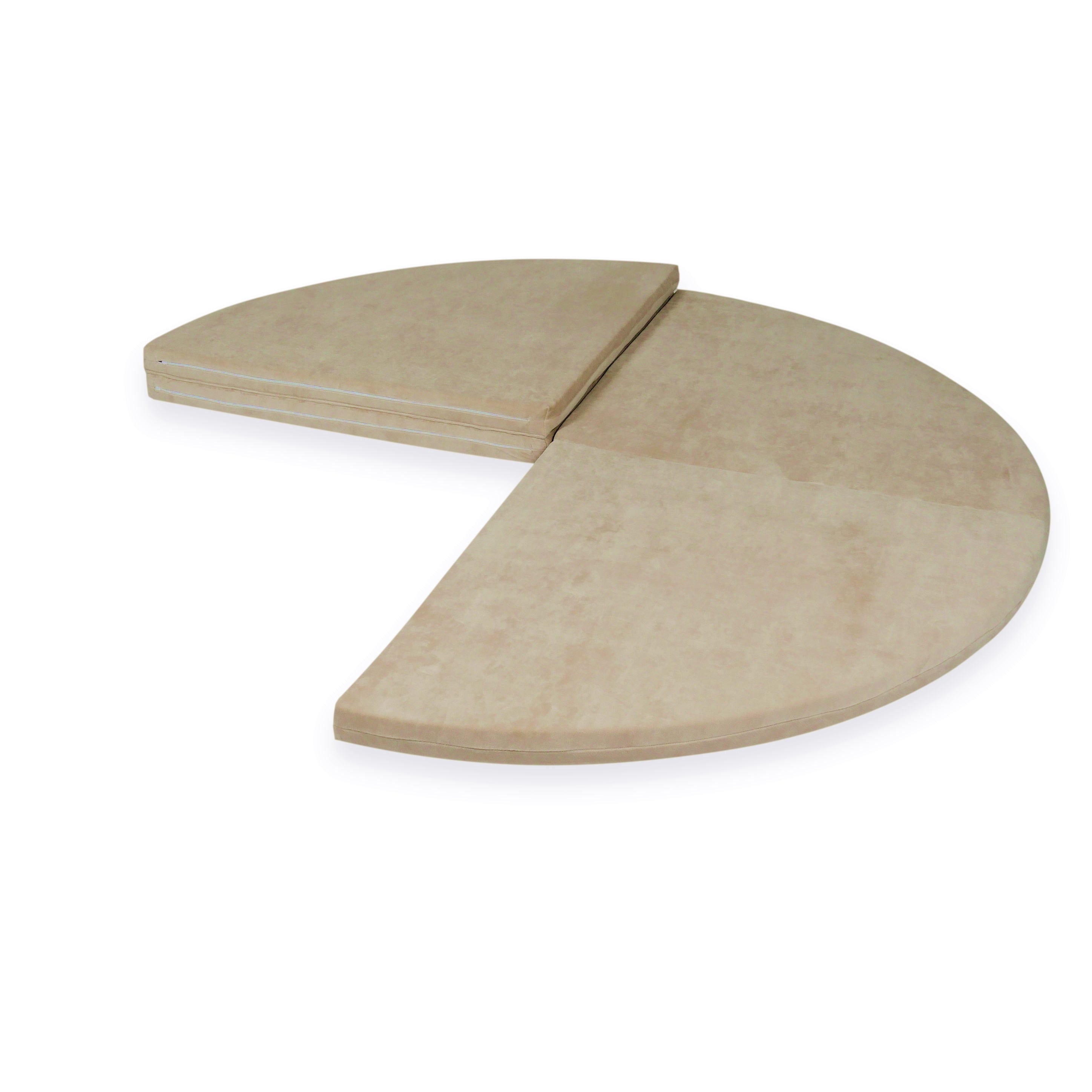 Tapis de jeu bébé rond 160cm en velvet soft