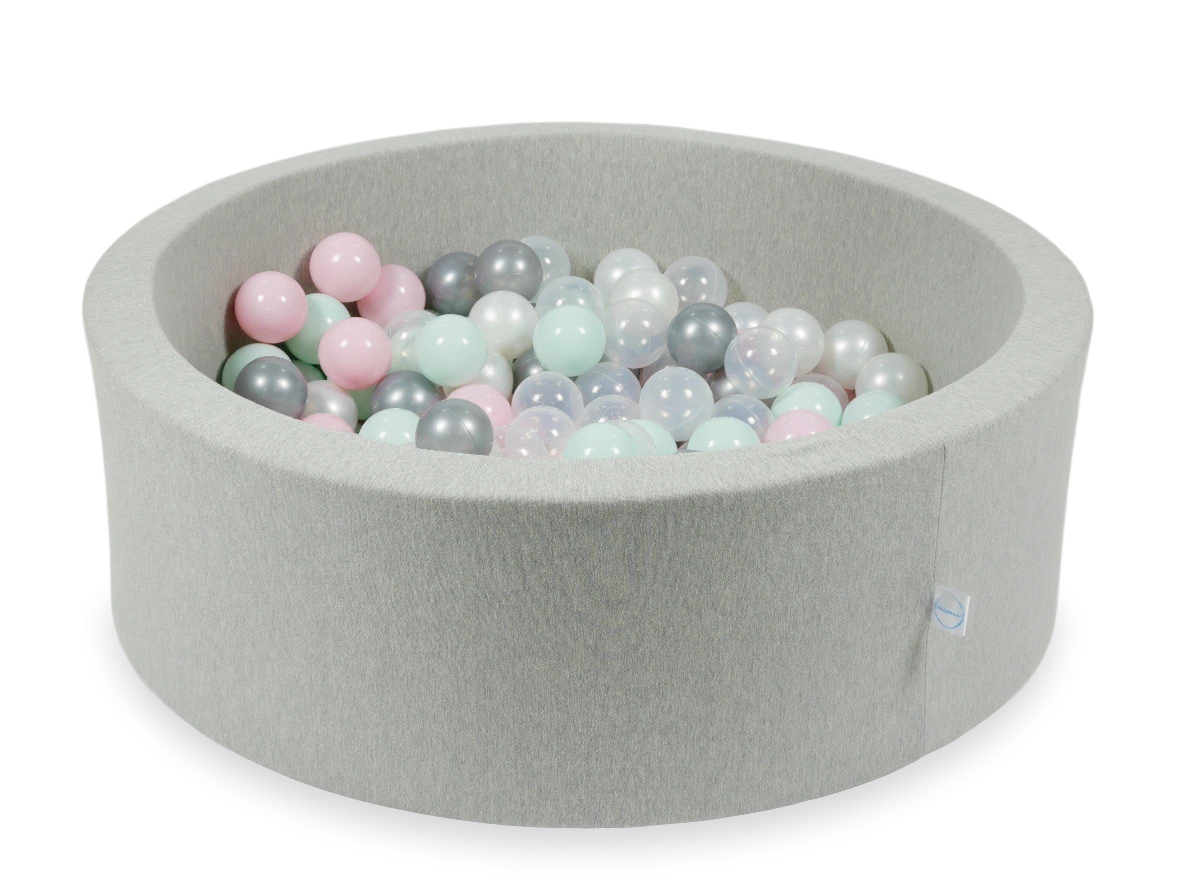 Ball pool in light gray 90x30 cm with 200 balls