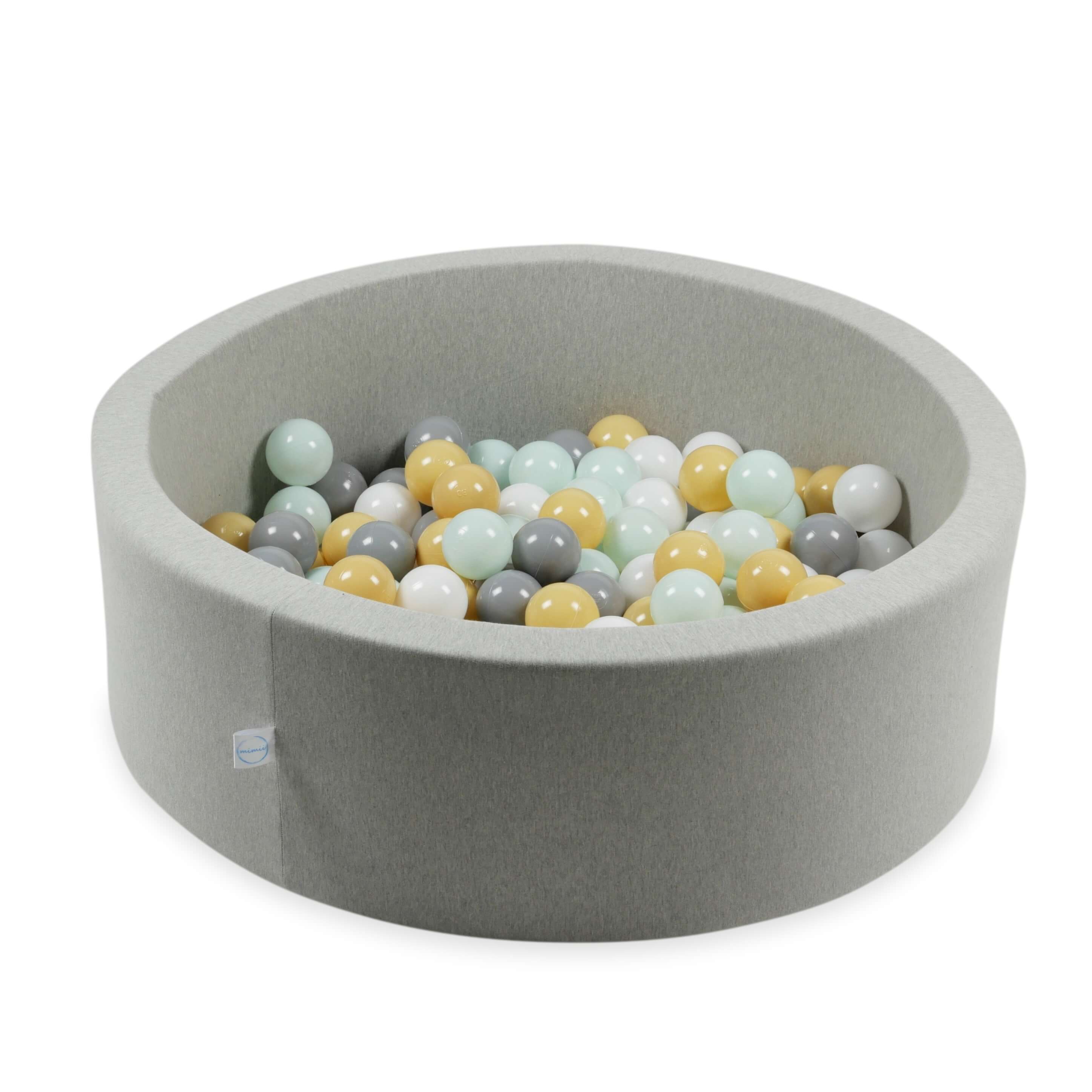 Game balls ø7cm 200 pieces white, gray, beige
