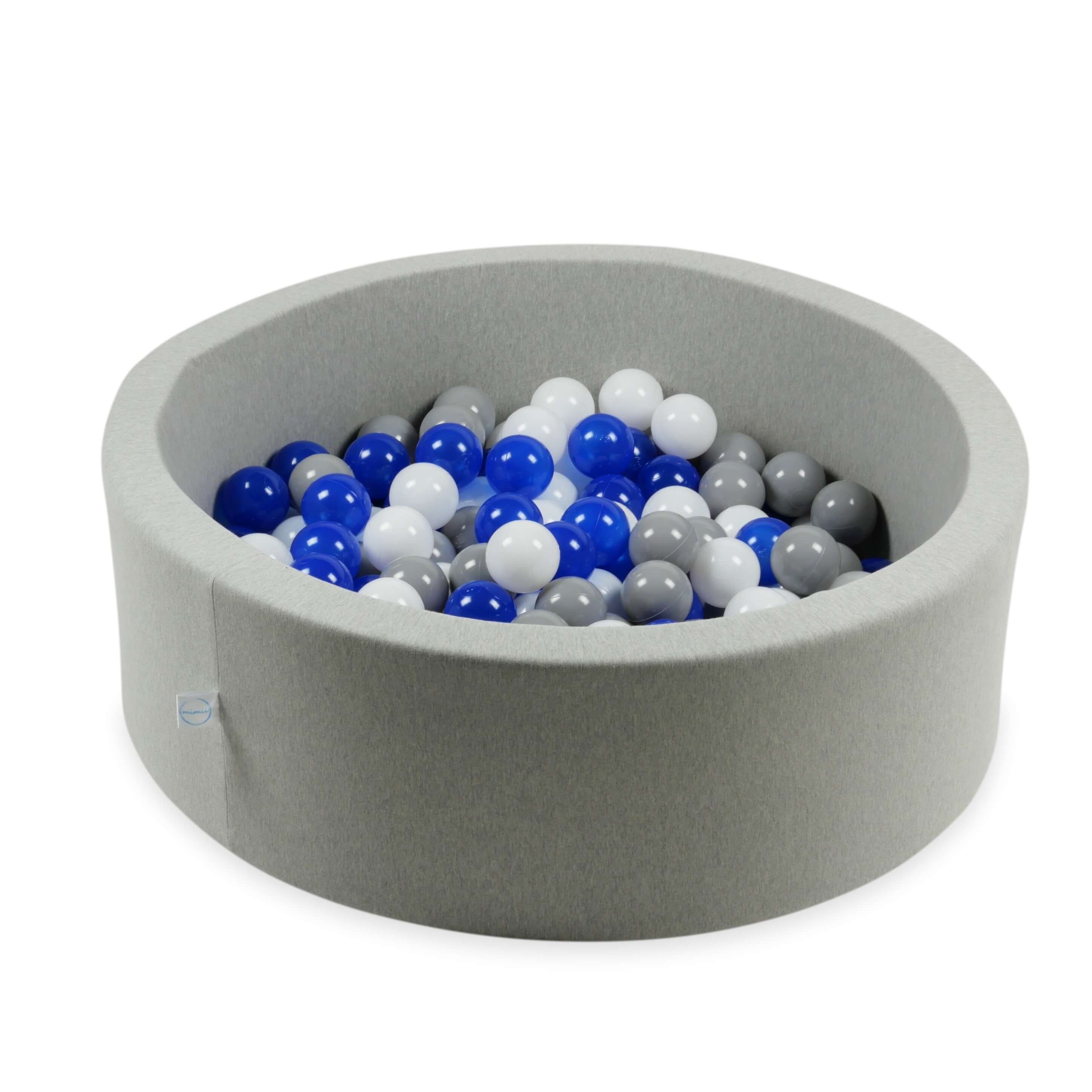 Balles de jeu ø7cm 50 pièces blanc, bleu, gris