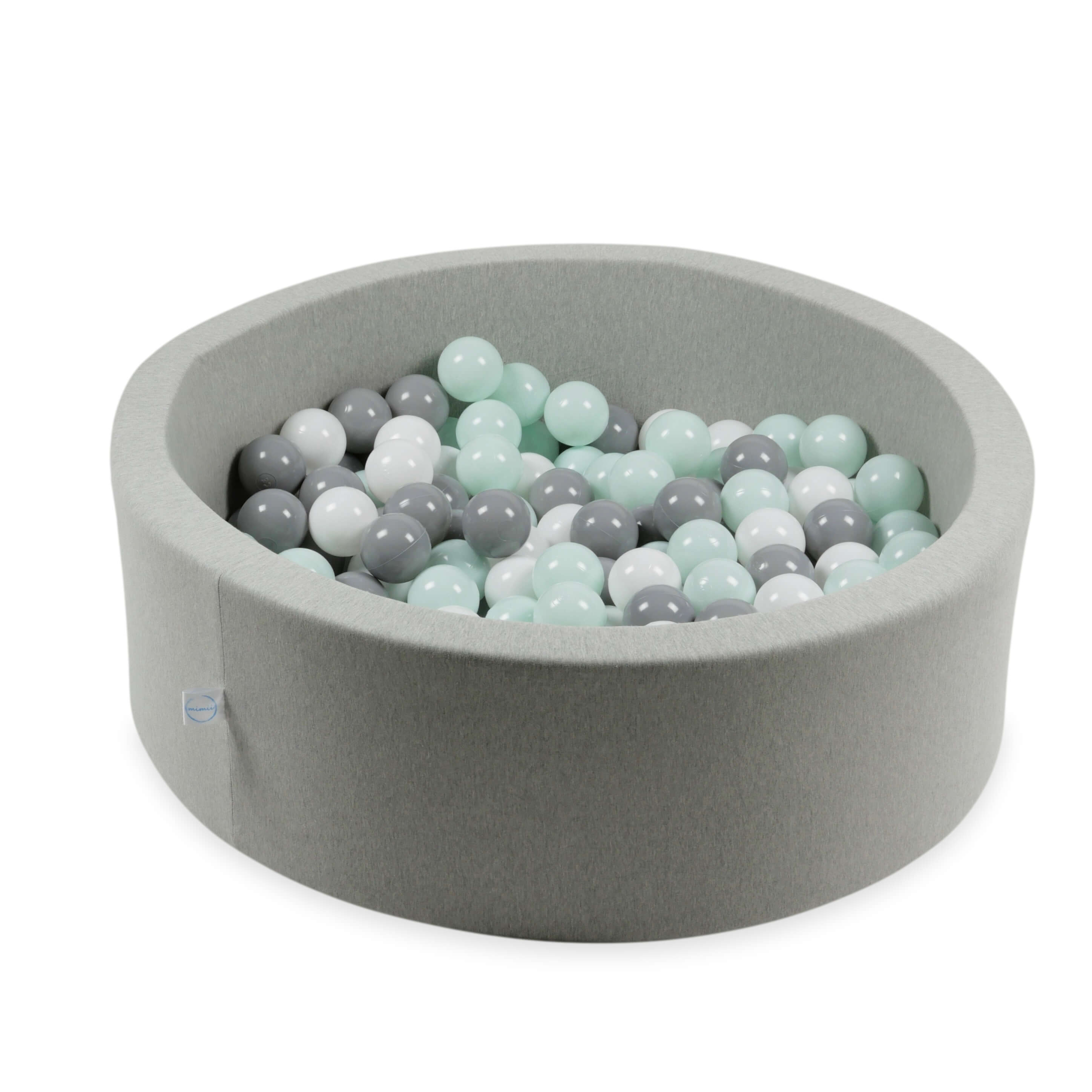 Balles de jeu ø7cm 50 pièces blanc, gris, menthe clair