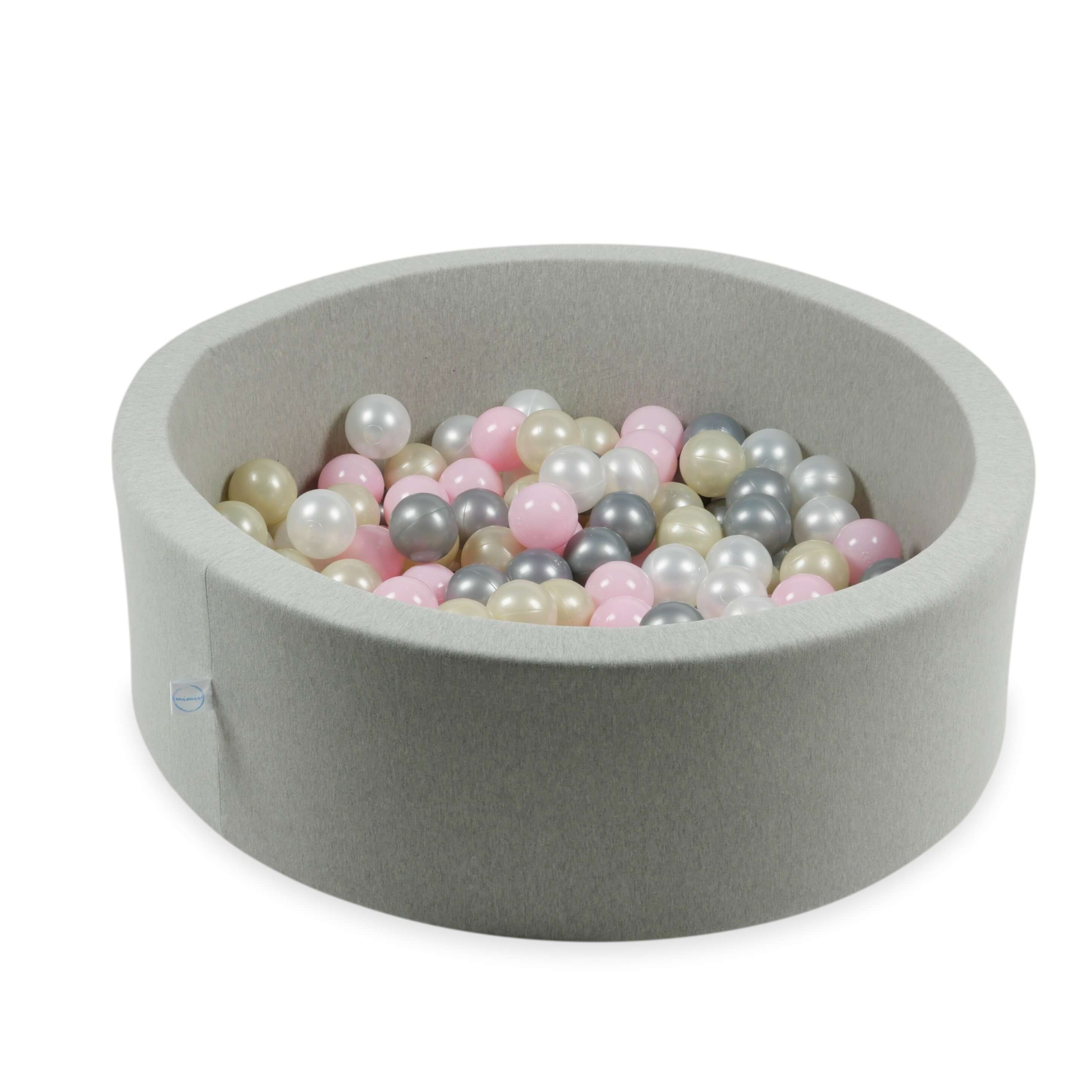 Balles de jeu ø7cm 200 pièces rose clair, dore clair, perle, argent