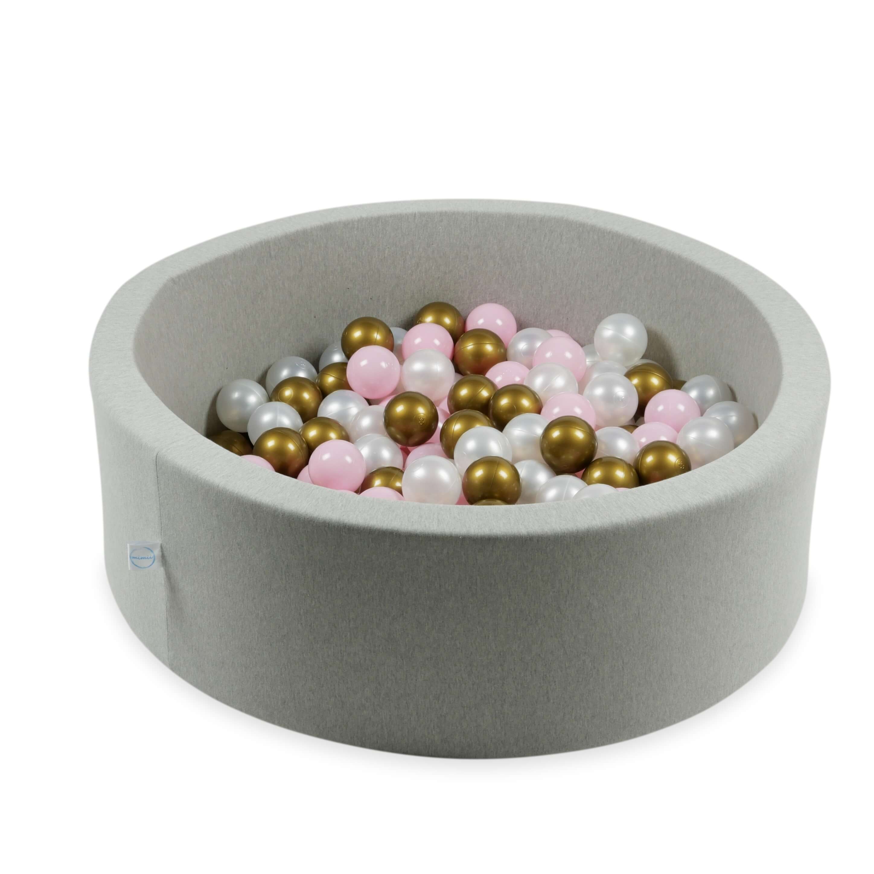Balles de jeu ø7cm 100 pièces rose clair, perle, vieil or