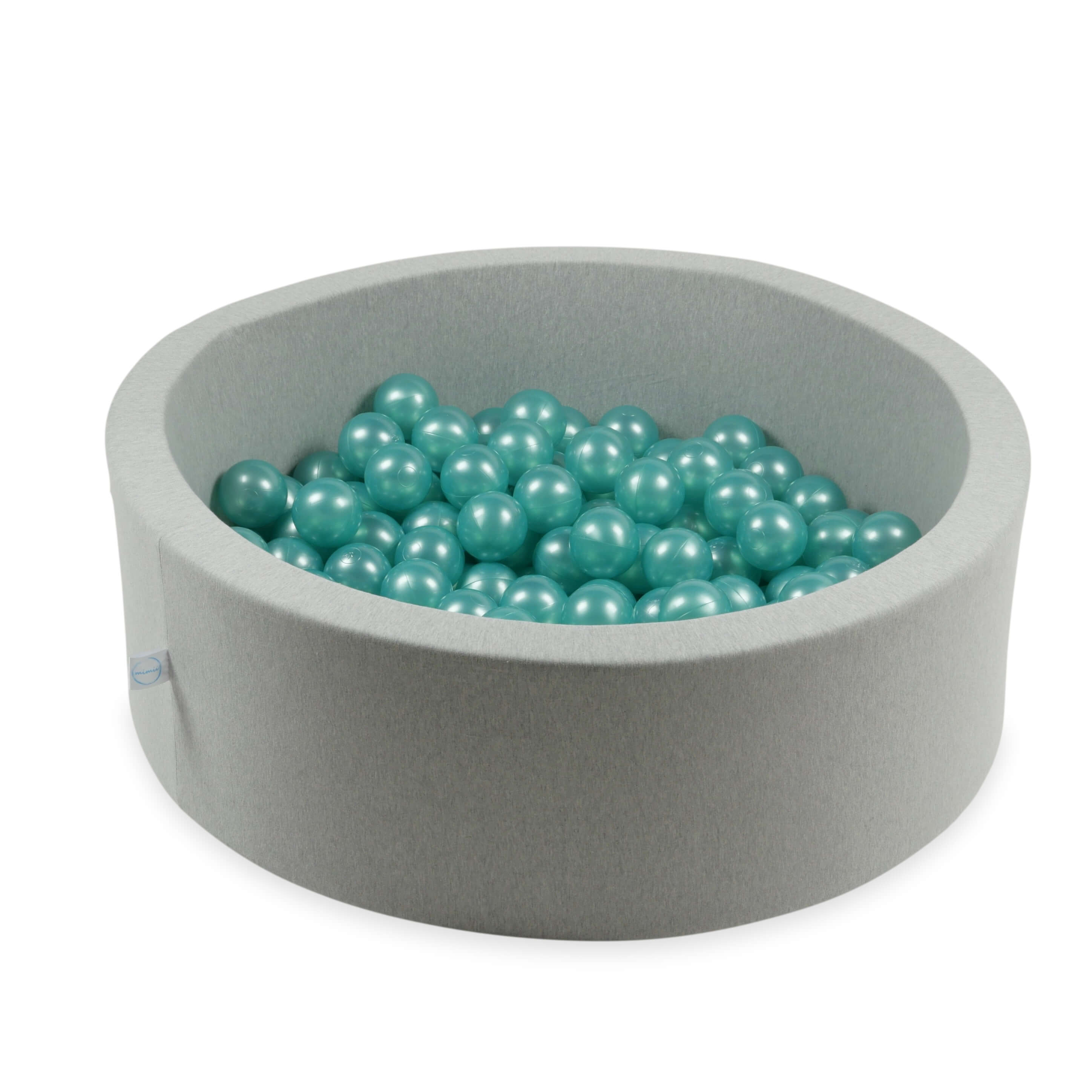 400 Spielbälle mit 7 cm Durchmesser in metallischem Türkis