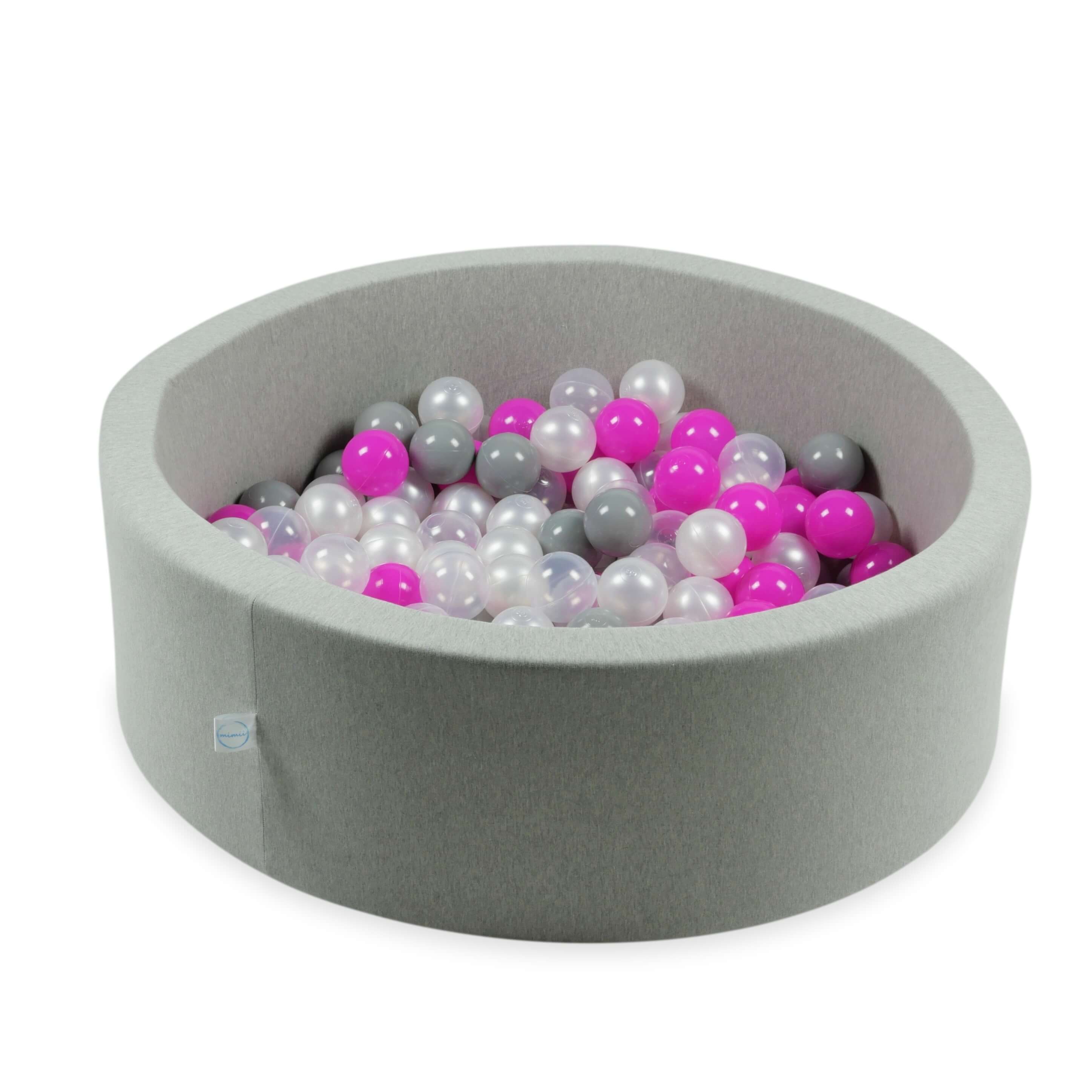 Spielbälle ø7cm 500 Stück Perlmutt, transparent, grau, rosa