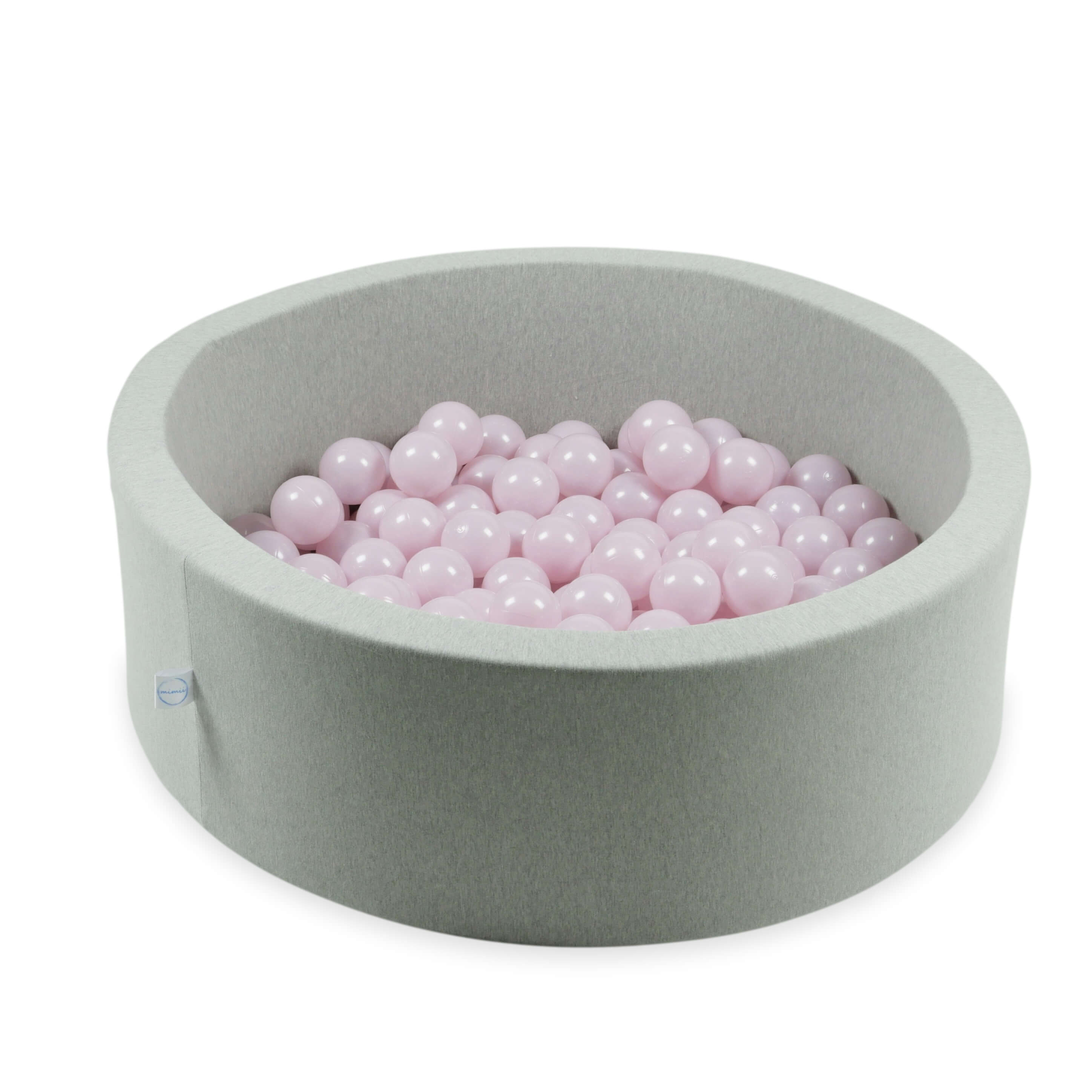 100 Spielbälle mit 7 cm Durchmesser, hellrosa Perlmutt