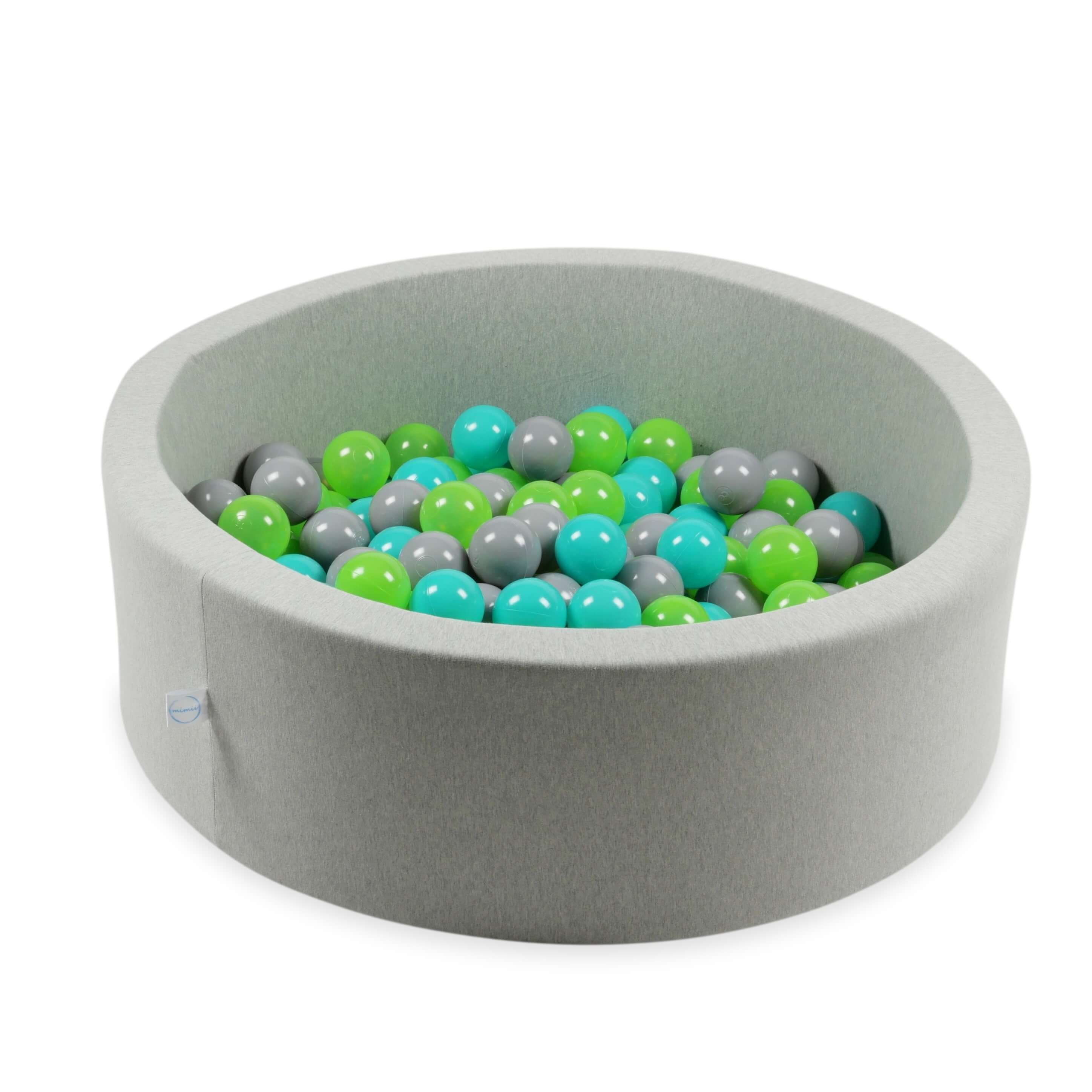 Balles de jeu ø7cm 400 pièces gris, turquoise, céladon