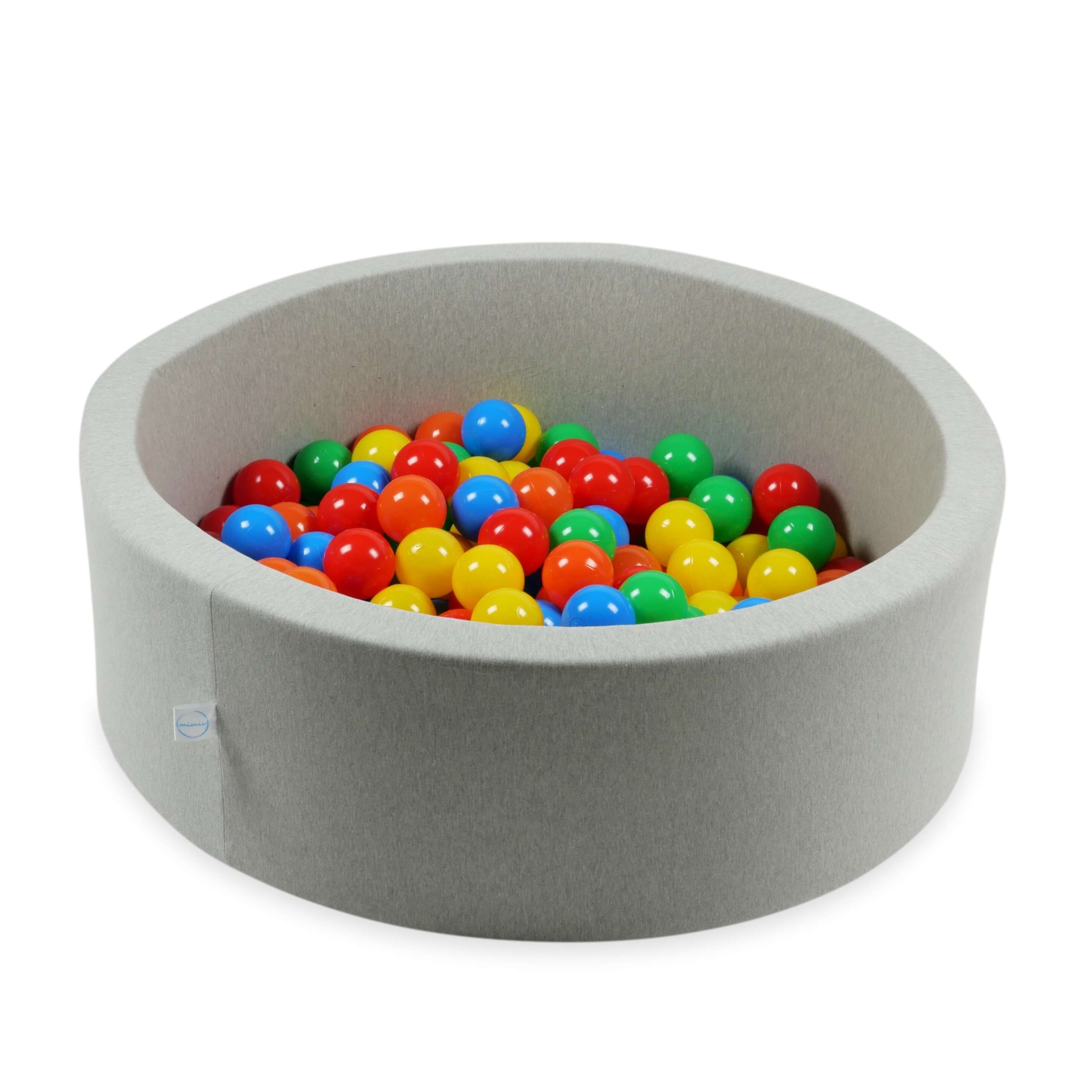 Play balls ø7cm 100 pieces green, yellow, orange, red, blue