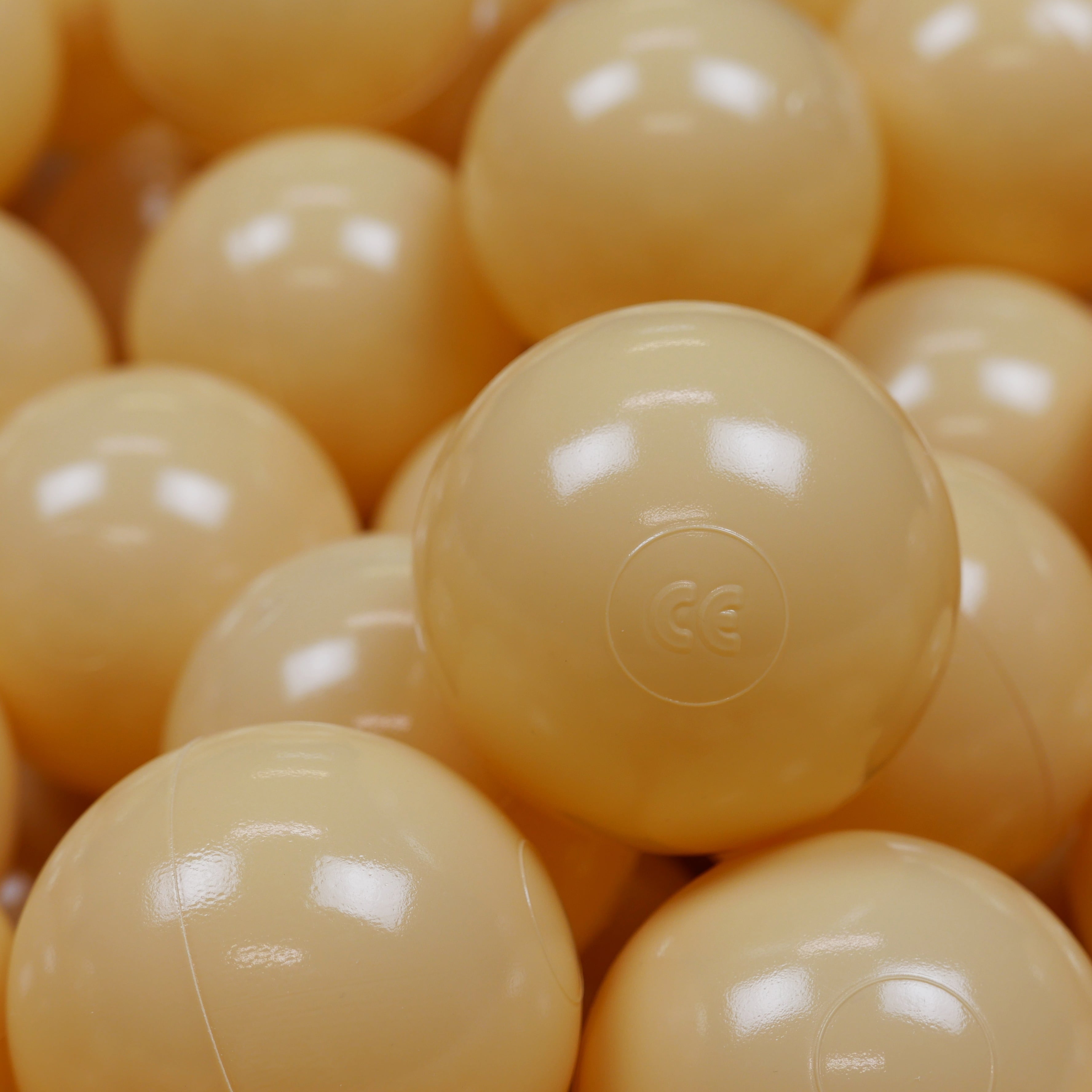 50 beige Spielbälle, 7 cm Durchmesser