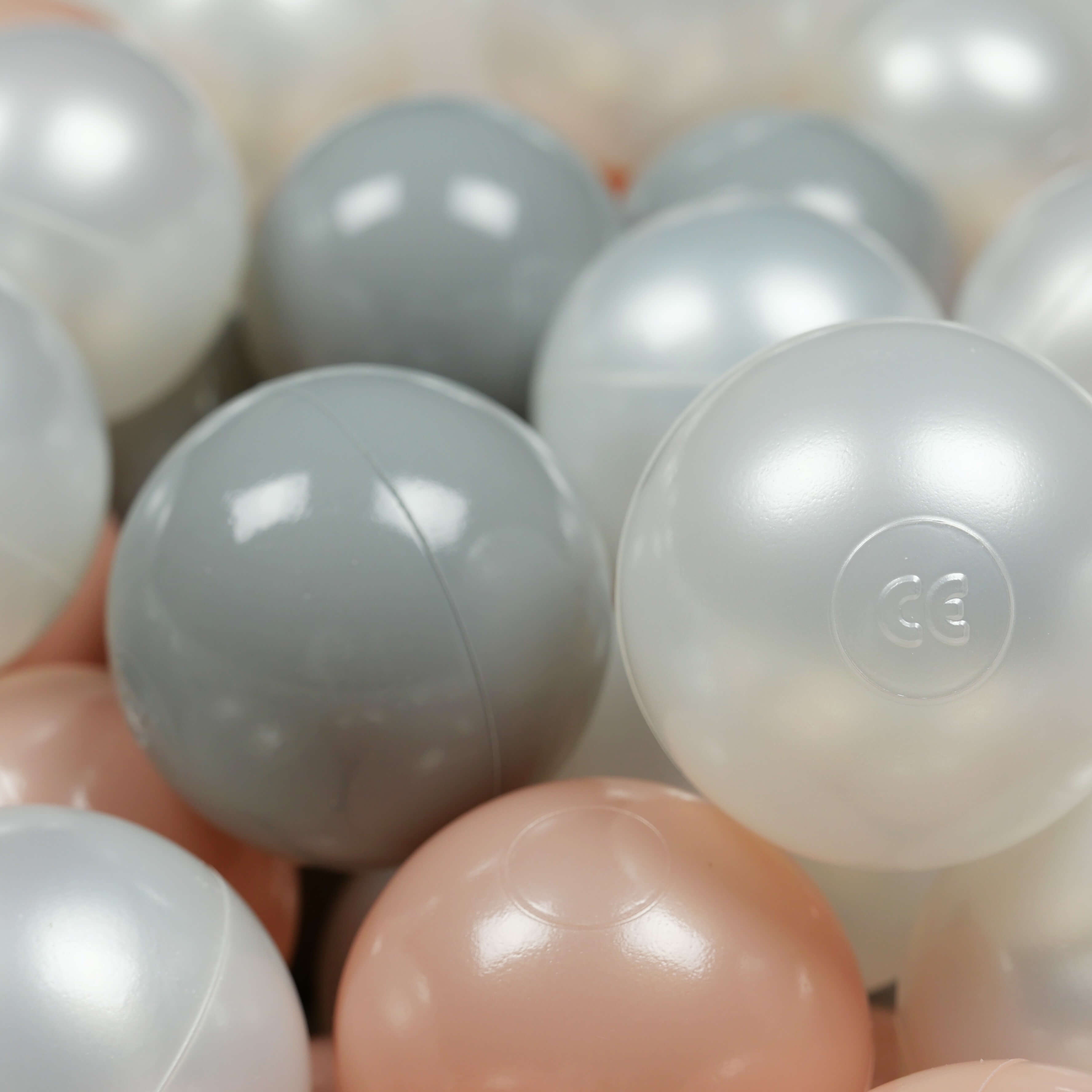 Balles de jeu ø7cm 50 pièces perle, gris, dore rose