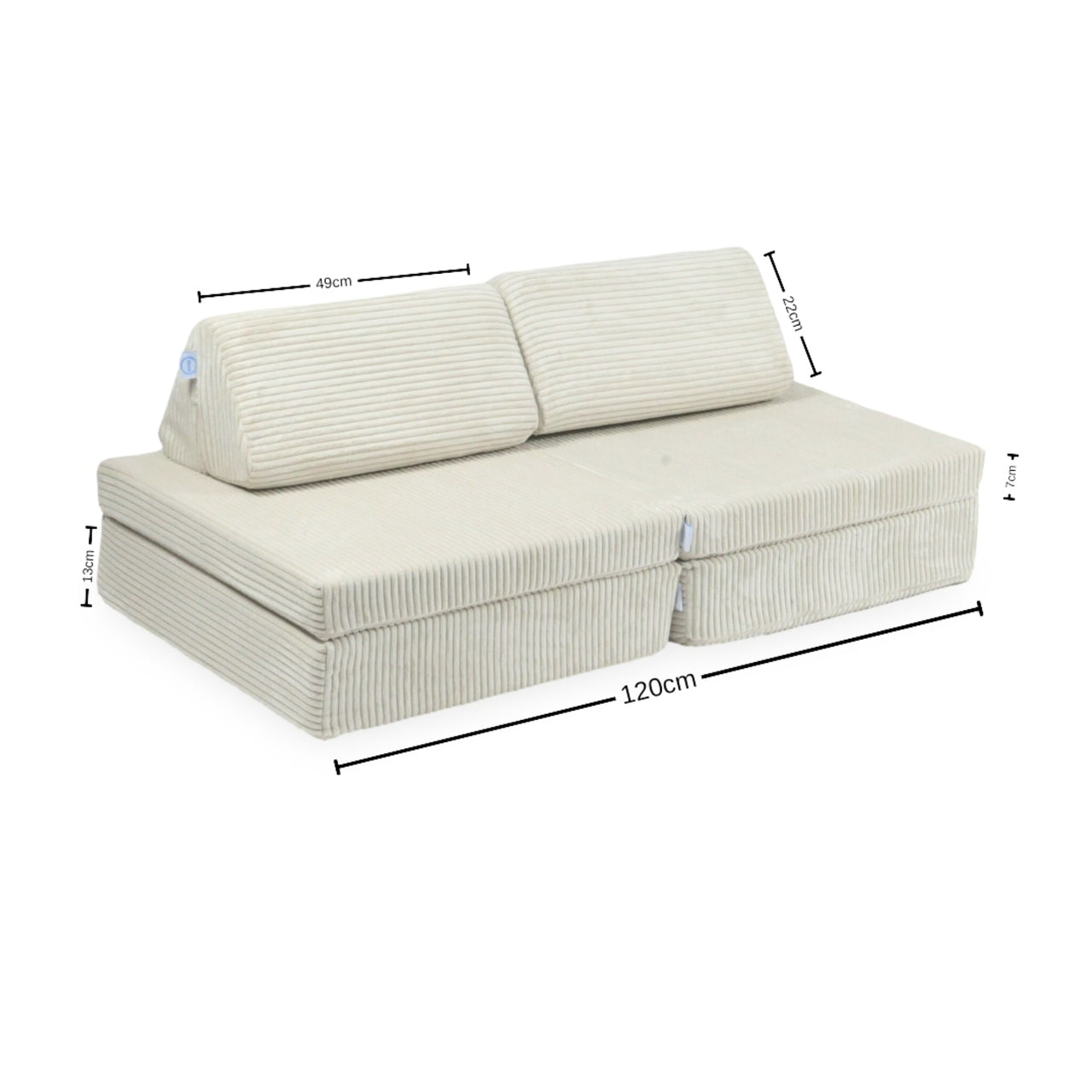 Montessori Mini Play Sofa Standard in White 