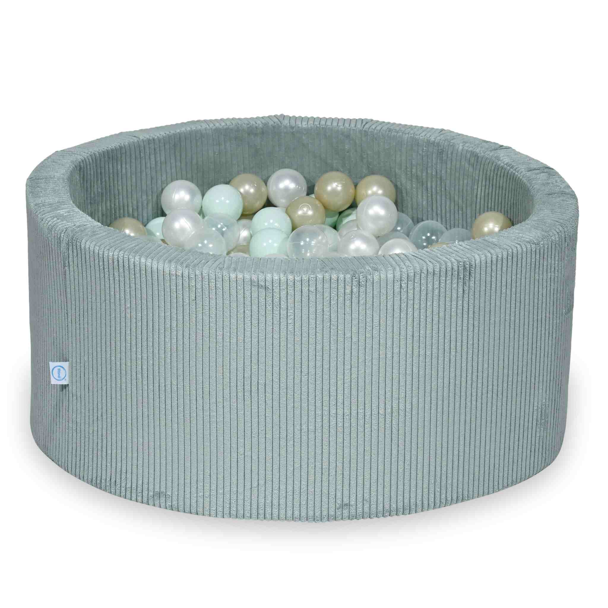 Bällebad Cord mintfarben 90x40 cm mit 300 Bällen