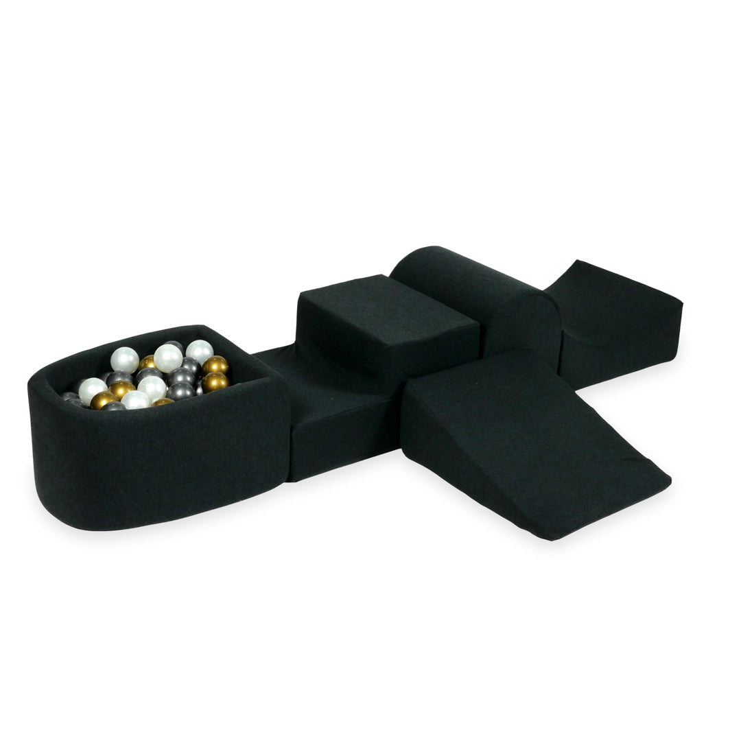Schaumstoffspielbereich mit Hügel und Mikrographitbecken + 100 Bälle