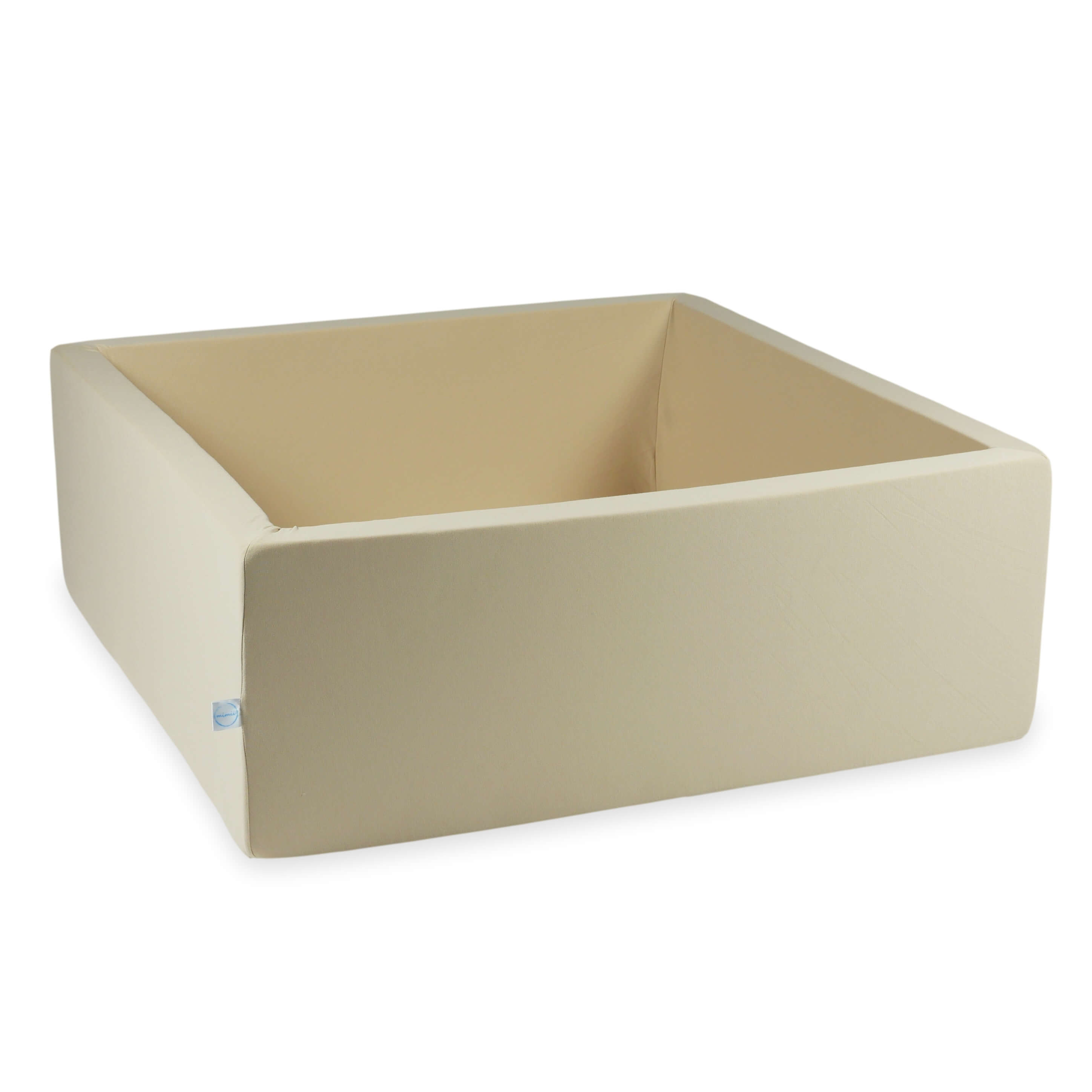 Square ball pit 110x110x40 cm in beige, 600 balls