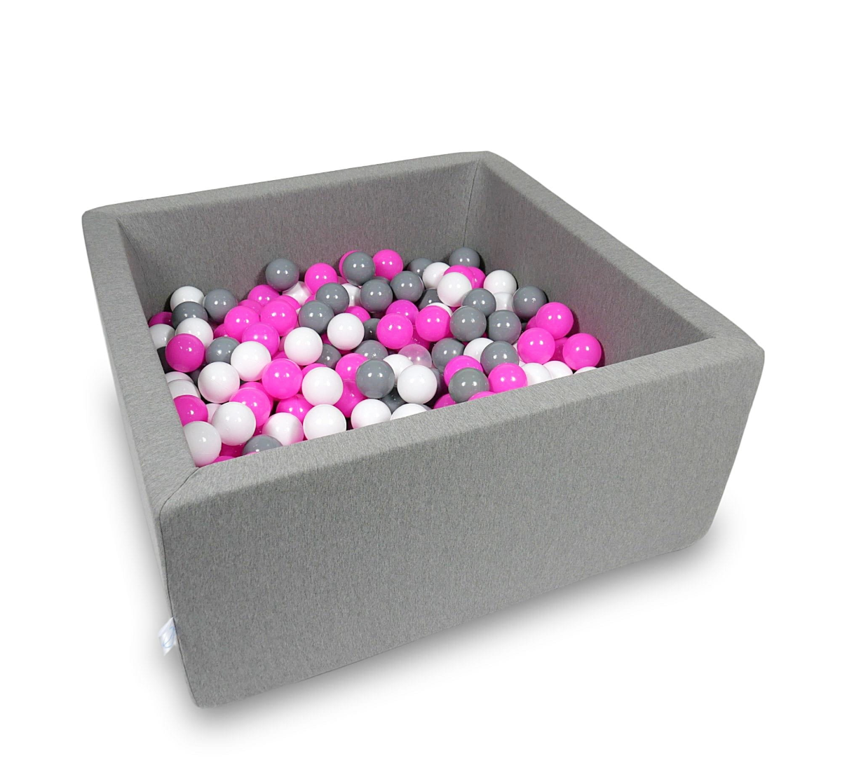 Square ball pit 90x90x40 cm in Gray, 400 balls