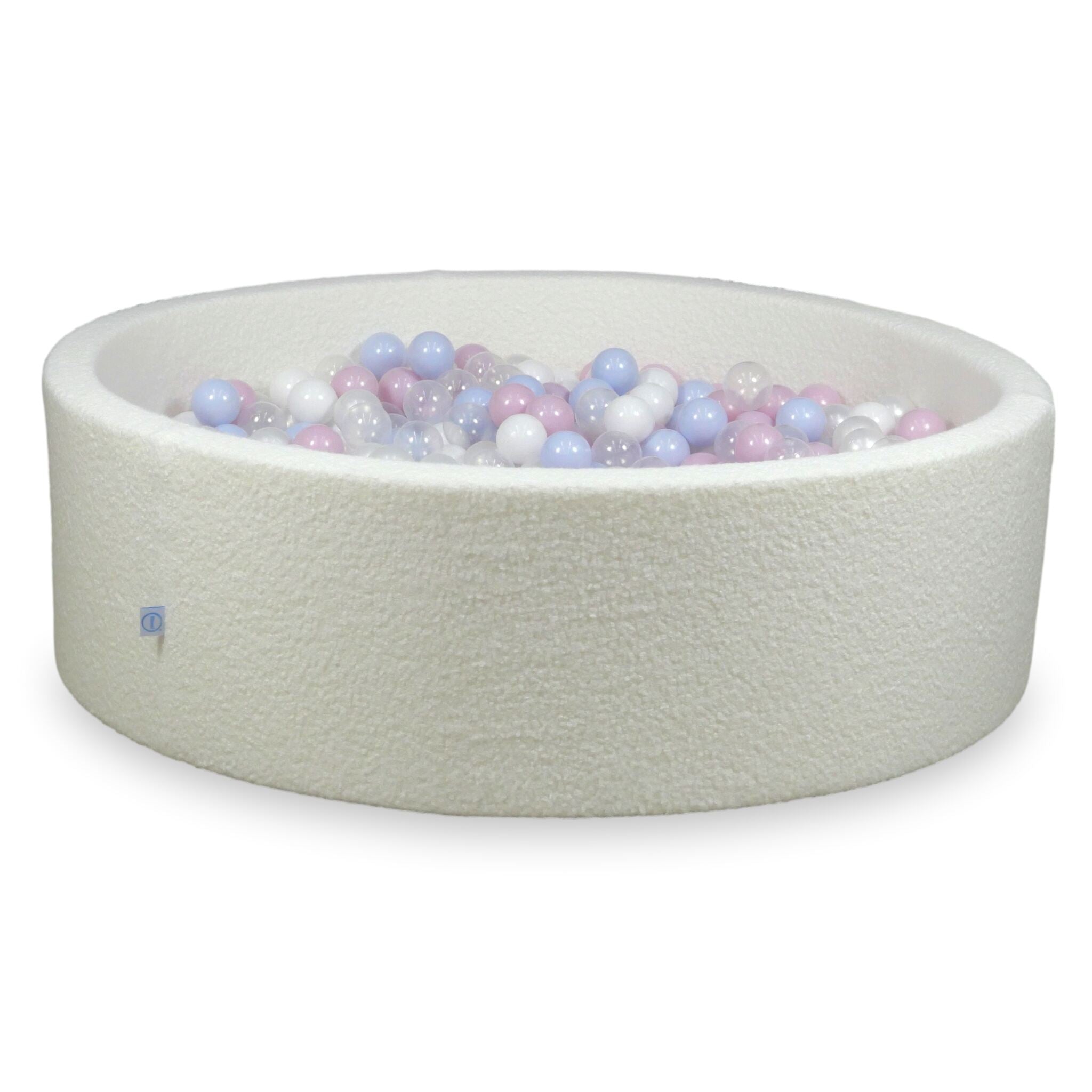 Ball pit in boucle White 130x40 cm with 700 balls