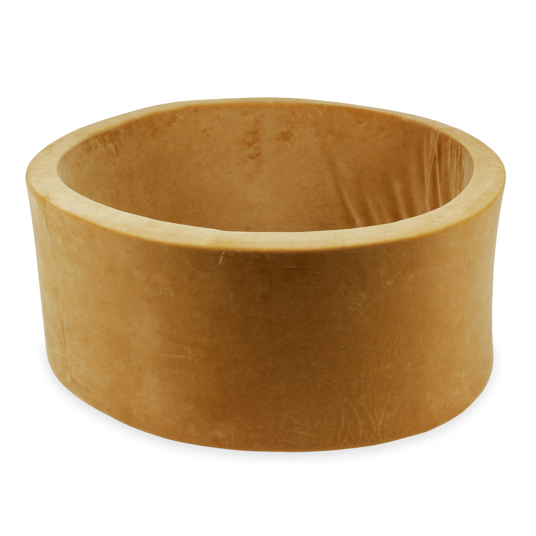 Bällebad 90x40 Samt soft caramel ohne Bälle