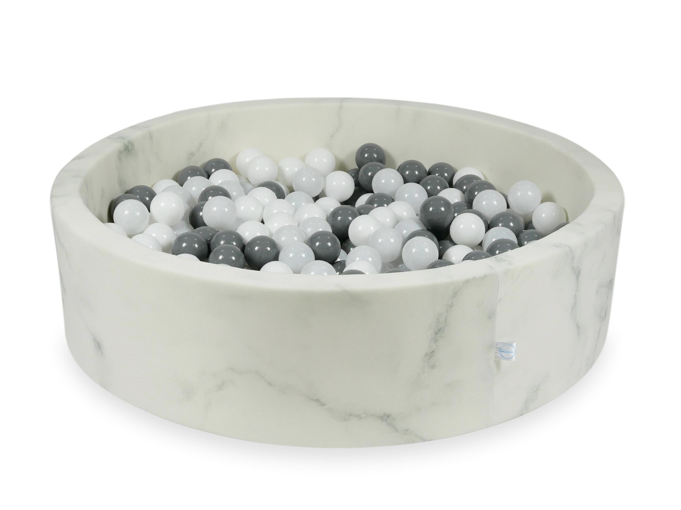 Velvet Ball Pit Marble 110x30 cm with 400 balls