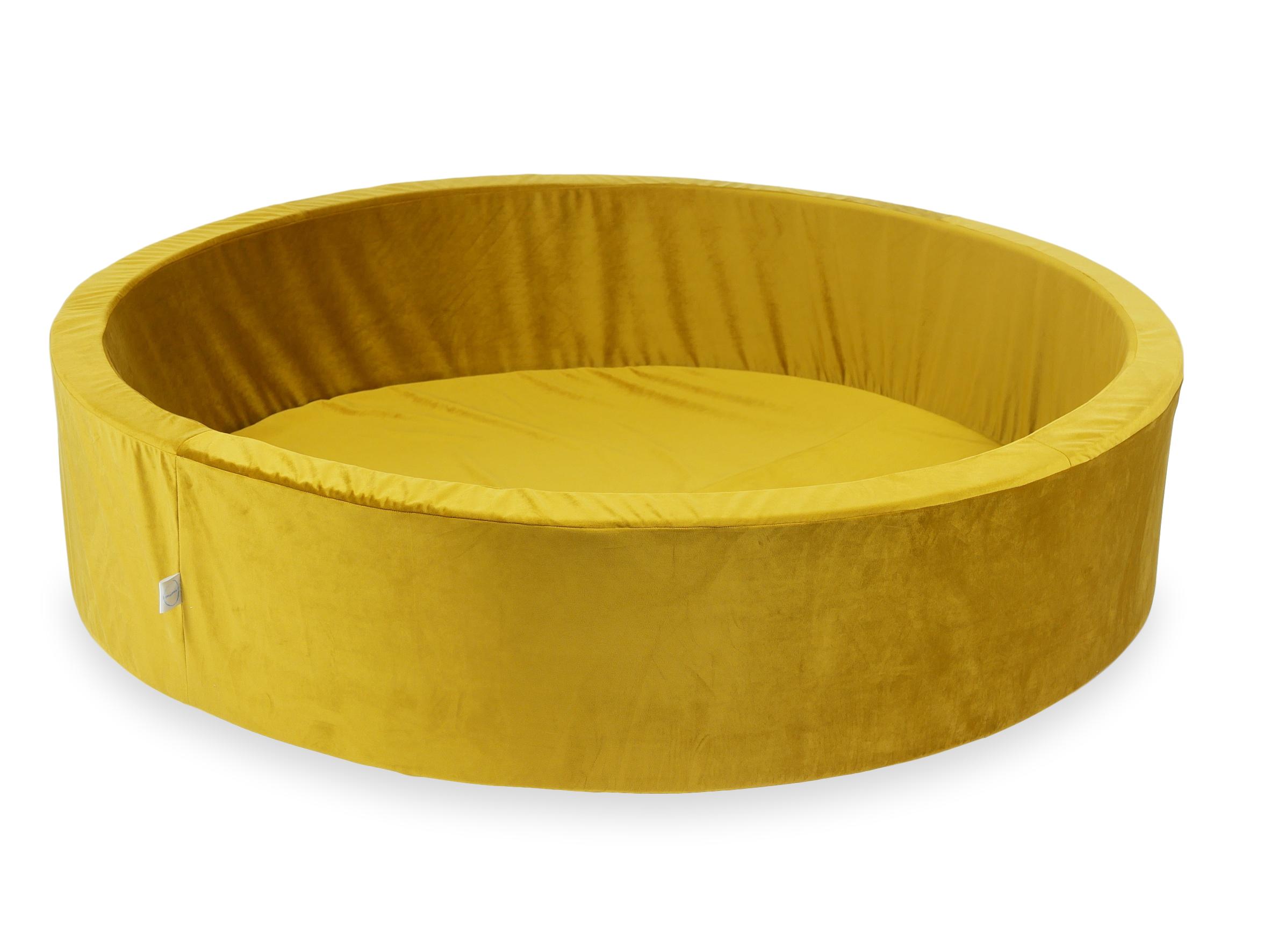 Gold velvet ball pit 130x30 cm without balls