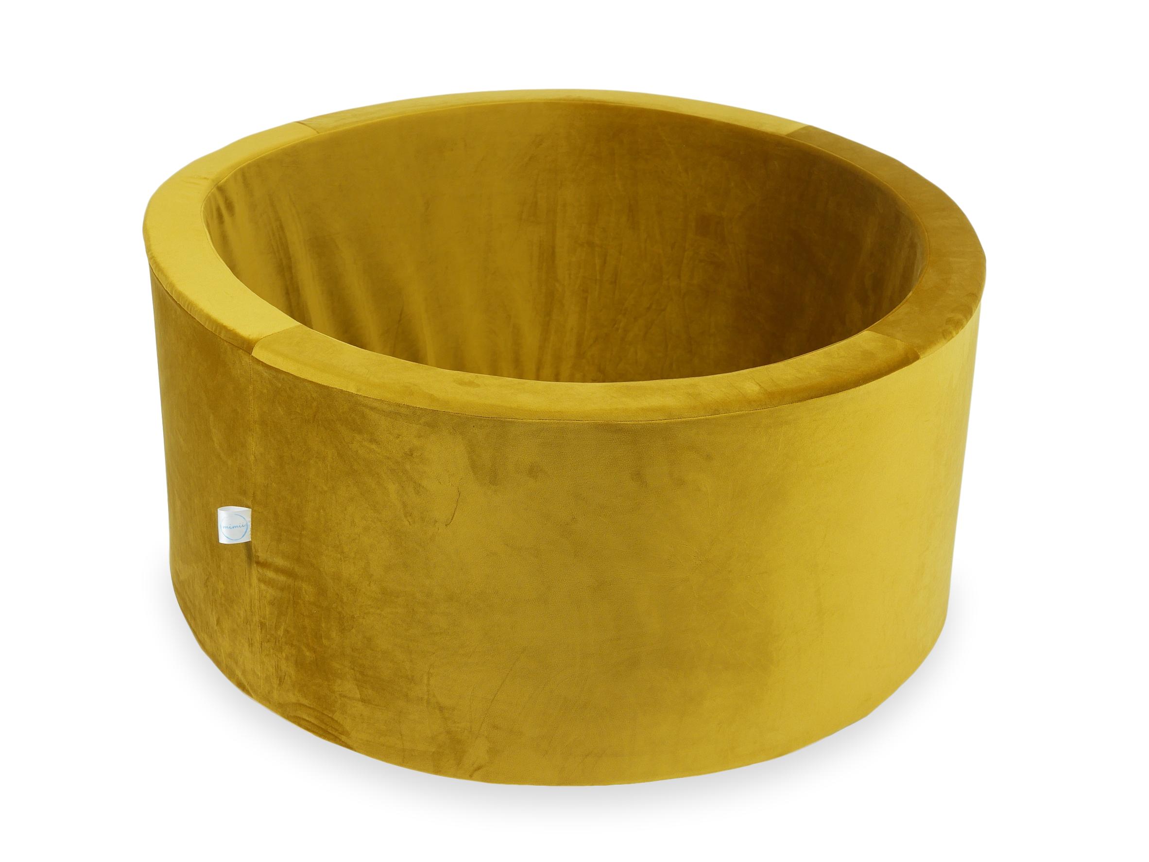 Bällebad 90x40 Samt Gold ohne Bälle