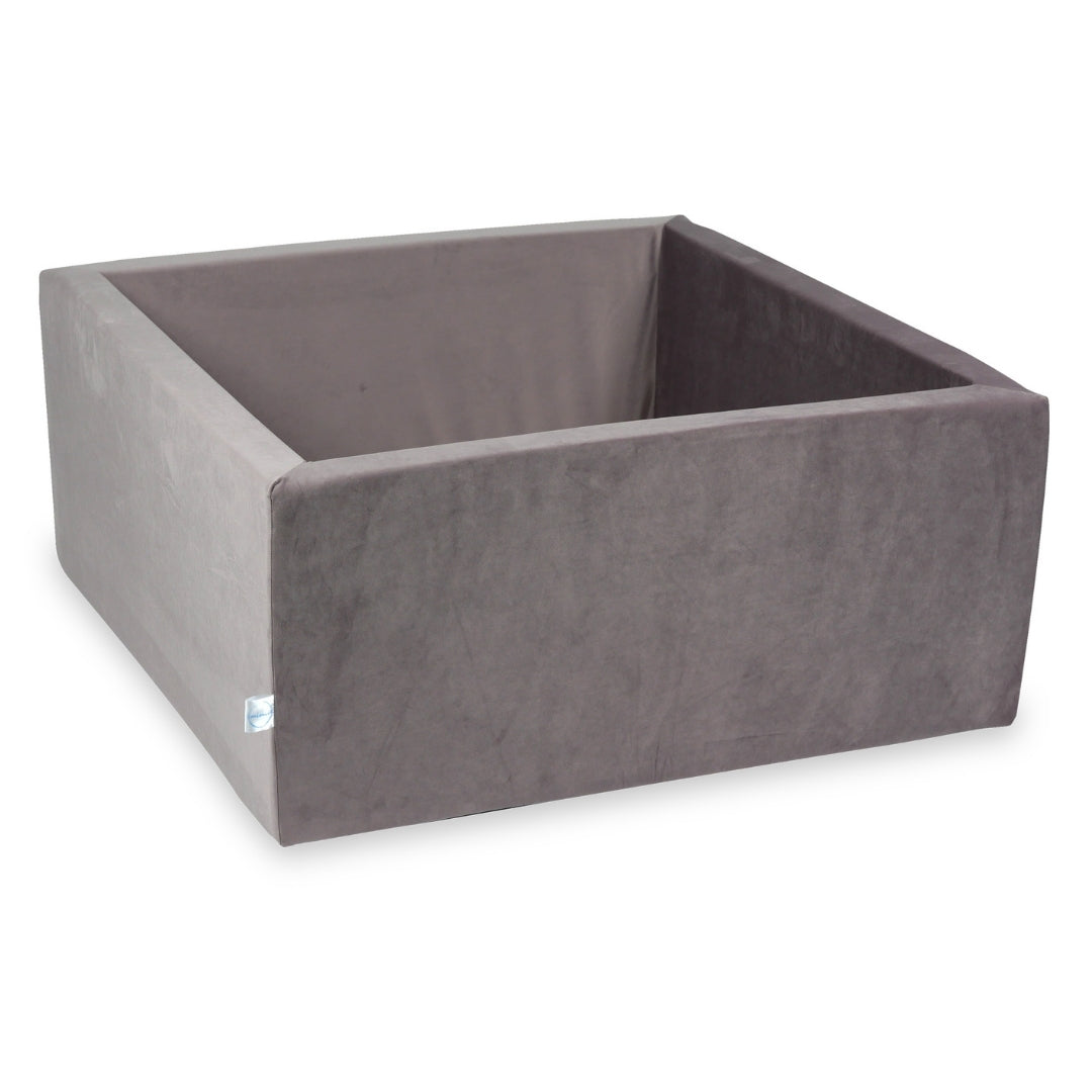 Square Ball Pit 90x90x40 cm Velvet lilac without balls