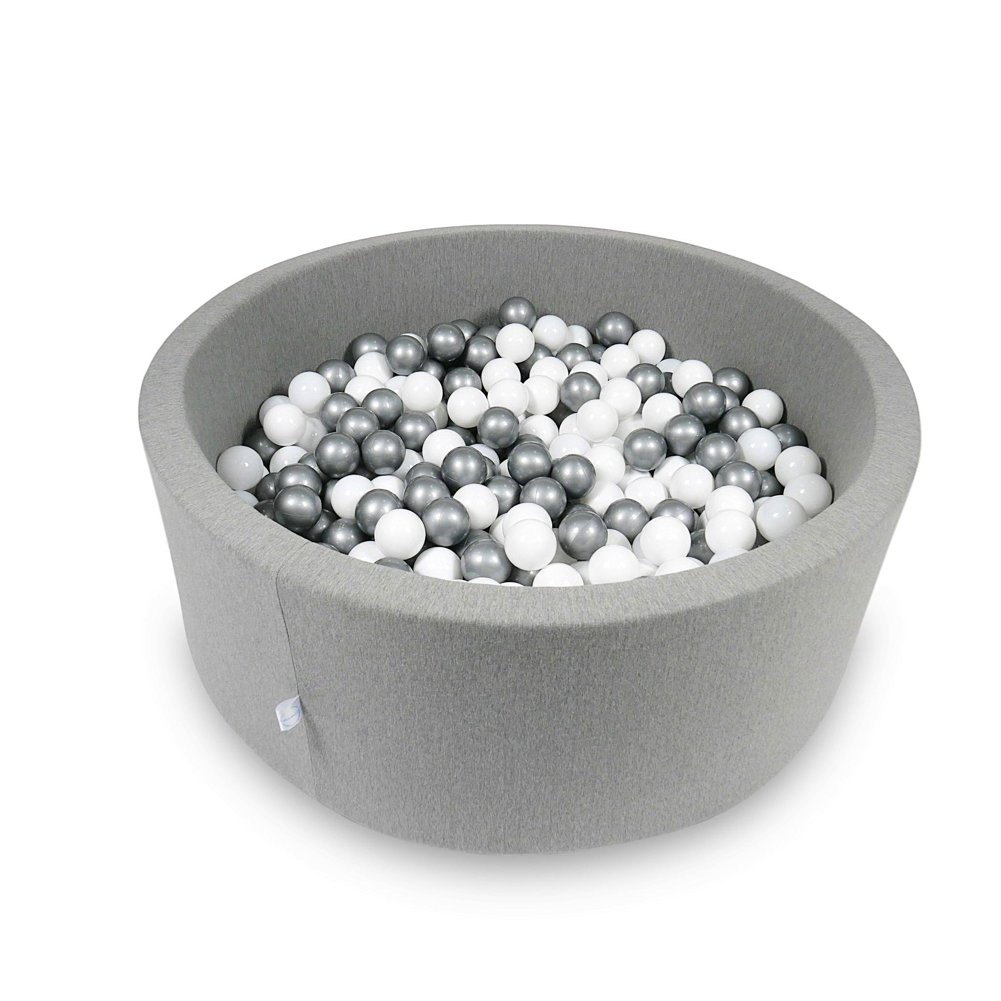 Gray ball pit 110x40 cm with 500 balls