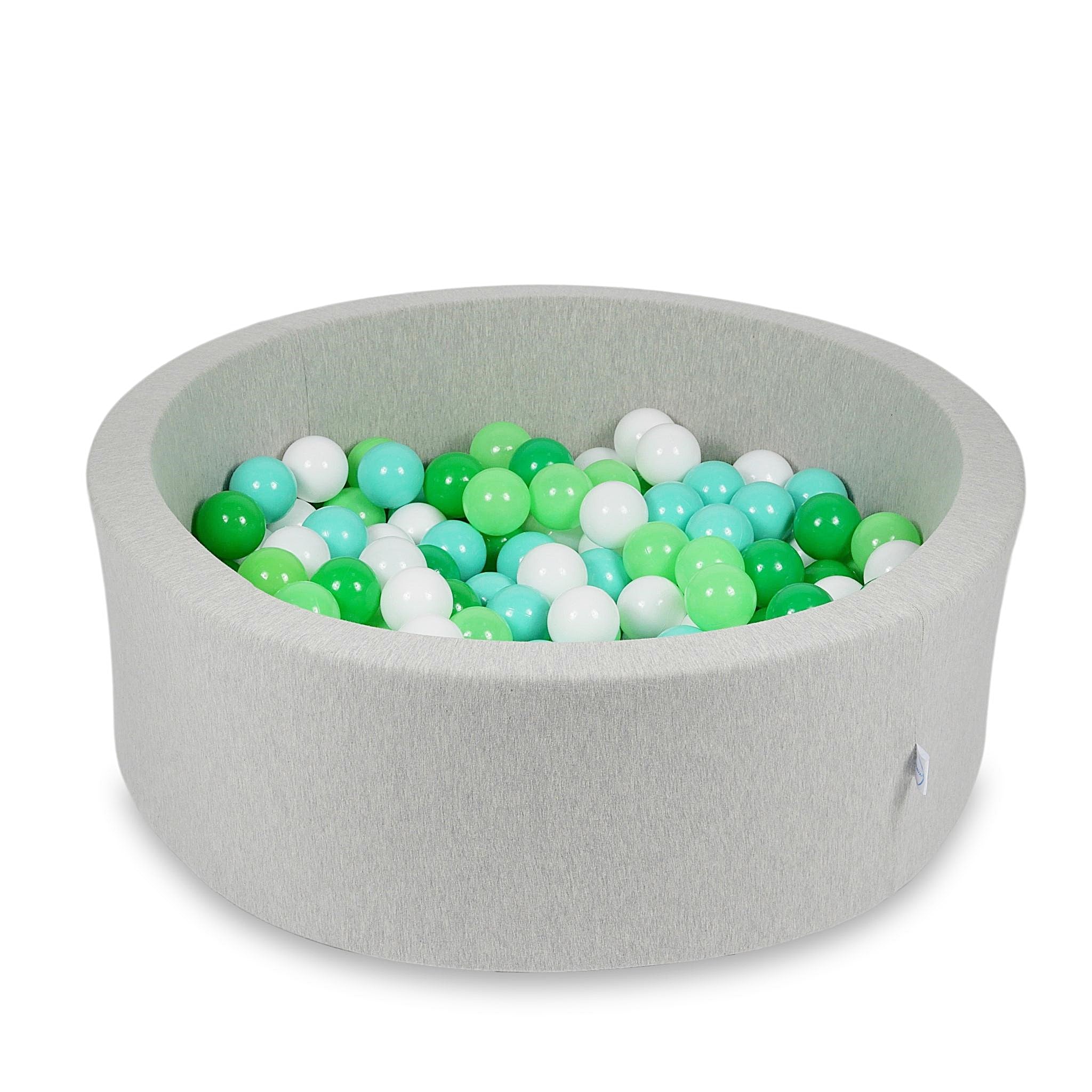 Ball pool in light gray 90x30 cm with 200 balls