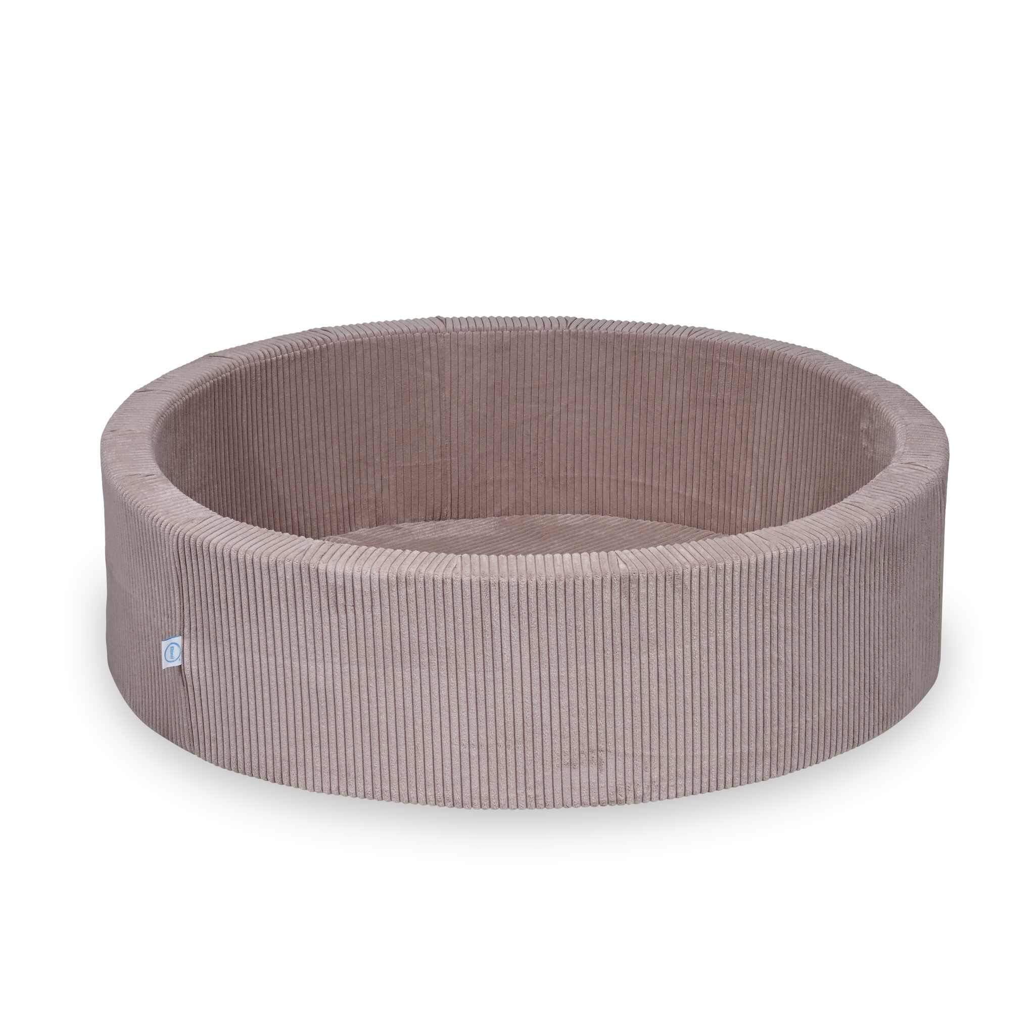 Bällebad 110x30 aus hellrosa Cord ohne Bälle