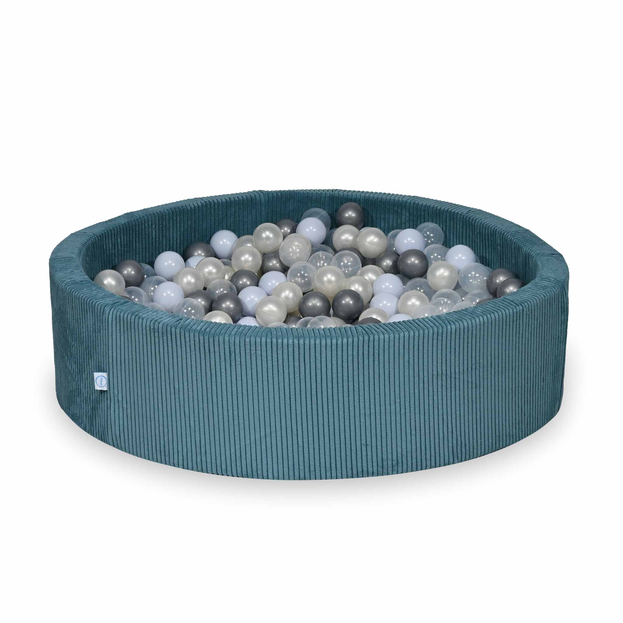 Ball Pit in corduroy blue 110x30 cm with 400 balls