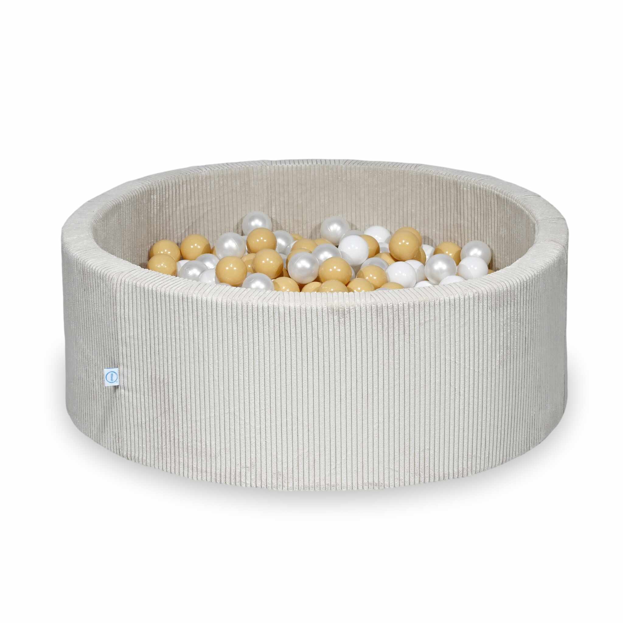 Bällebad Cord beige 110x40 cm mit 500 Bällen